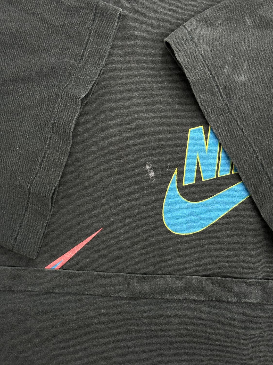90s Nike 로고 AOP 티셔츠 L 상품이미지5