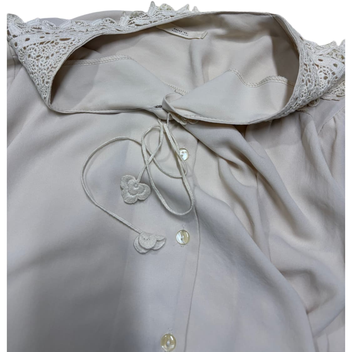 빈티지 레이스 셔링 블라우스 상품이미지4