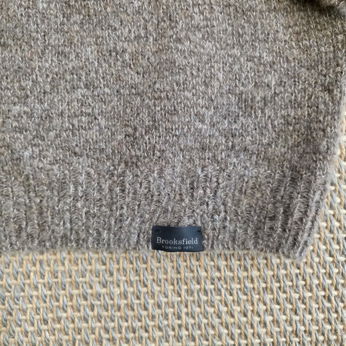 1971 브룩스필드 이탈리안 최고급 오트밀 크루넥 니트 스웨터 상품이미지6