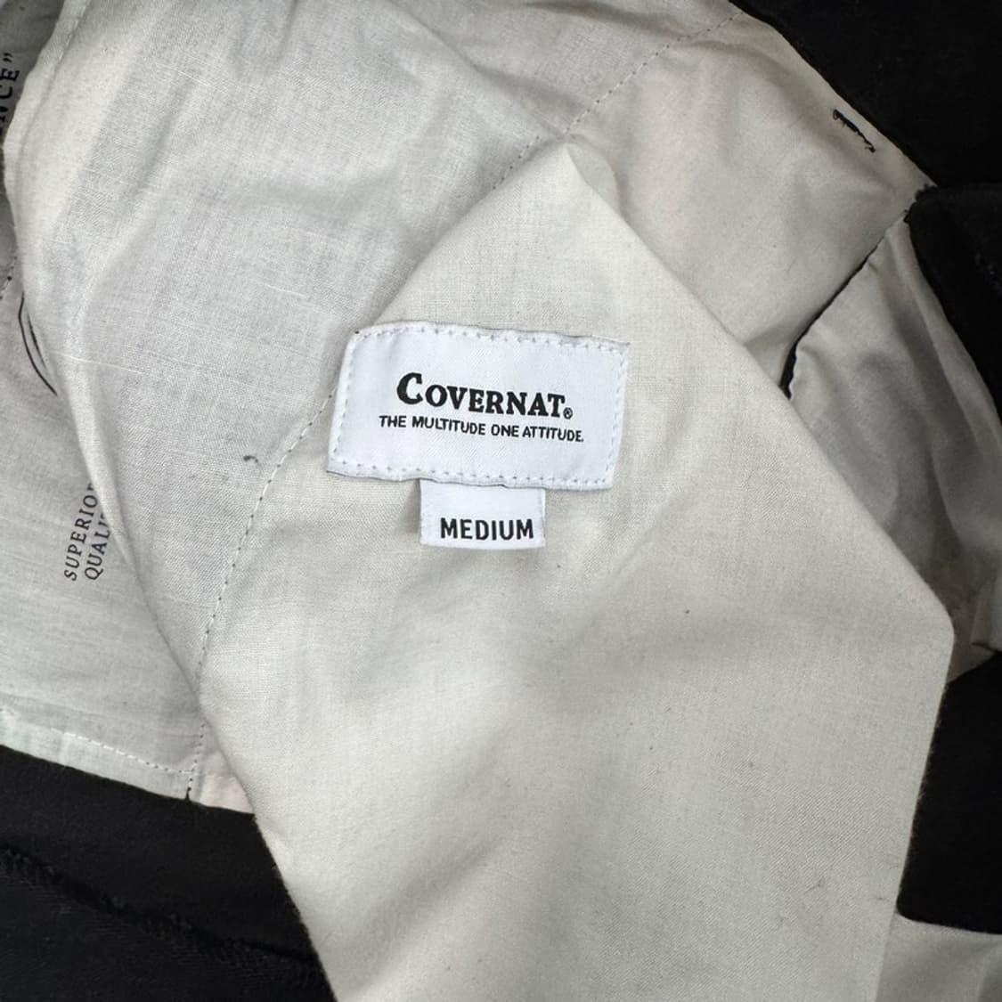 COVERNAT 레귤러 치노 팬츠 블랙 M 상품이미지5