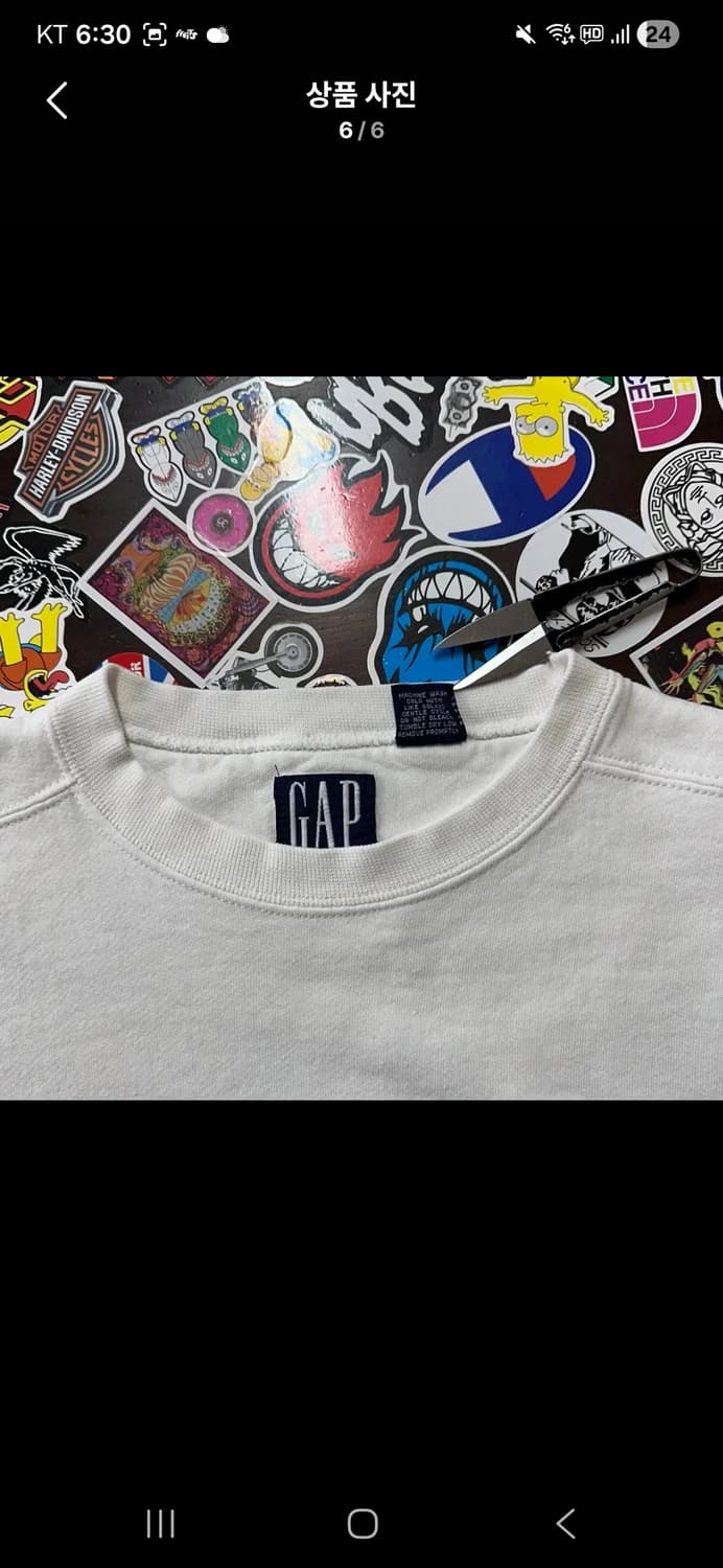 90s gap 화이트 맨투맨 상품이미지6