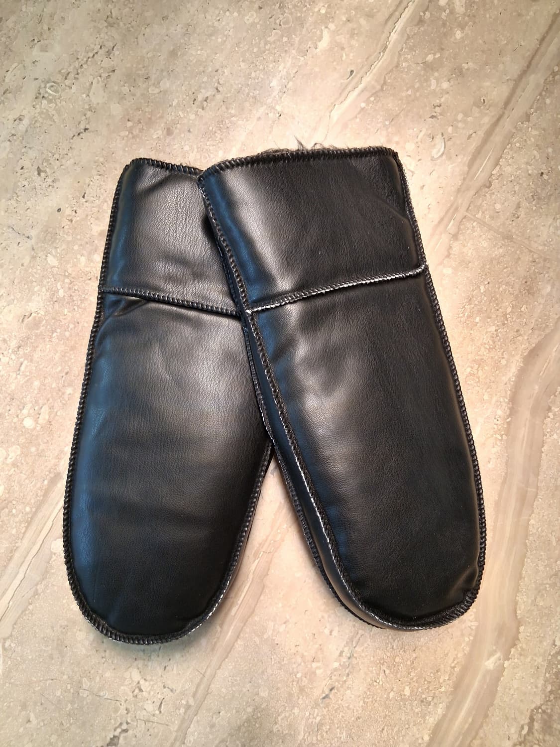 방한 레자 벙어리 장갑 블랙 3000원 (새상품) 상품이미지4