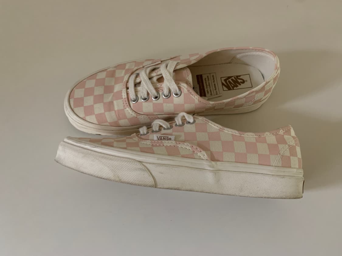반스 어센틱 깅엄체크 핑크 상품이미지2