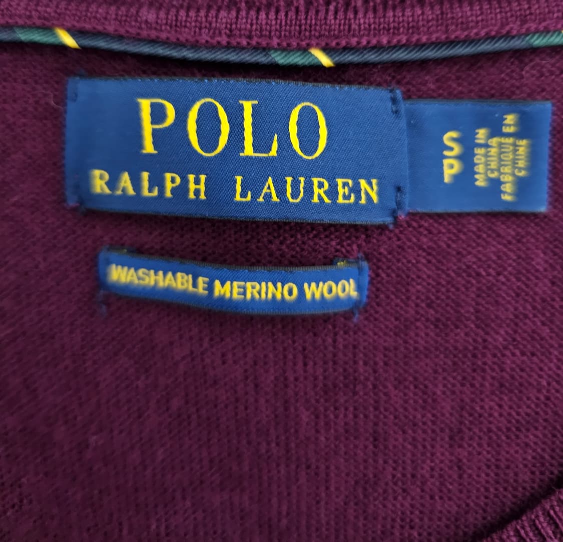 폴로랄프로렌 메리노 울 브이넥니트 S 상품이미지3