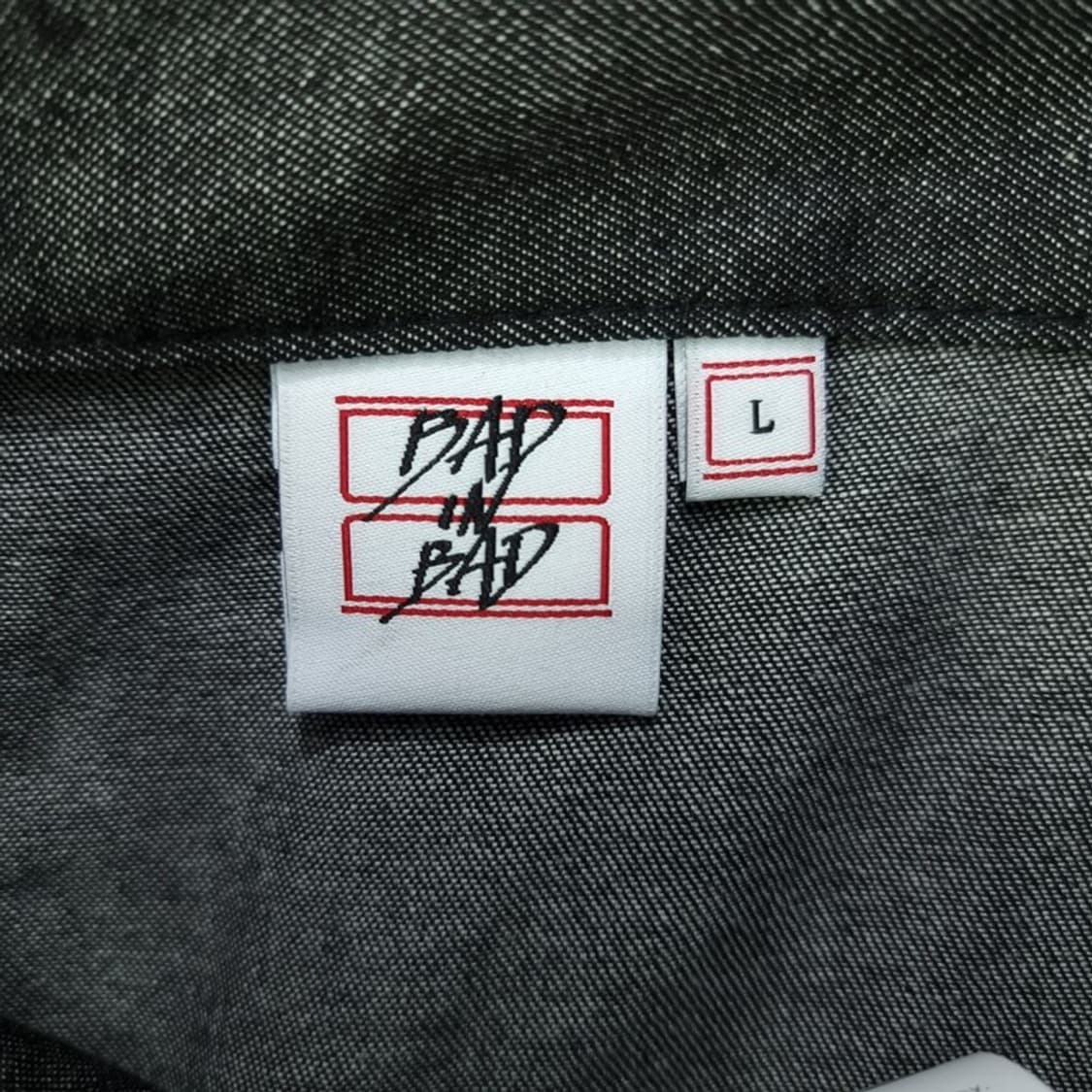 [배드인배드] 페이즐리 패턴 더블니 블랙 데님 팬츠 청바지 M19588 상품이미지9