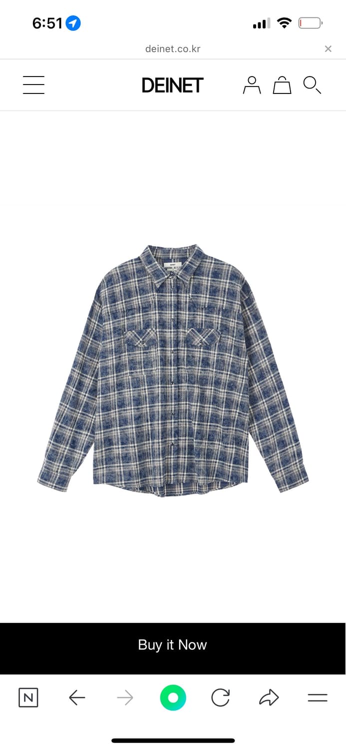 다이닛 셔츠 VINTAGE FLANNEL CKECK SHIRTS NAVY 상품이미지1