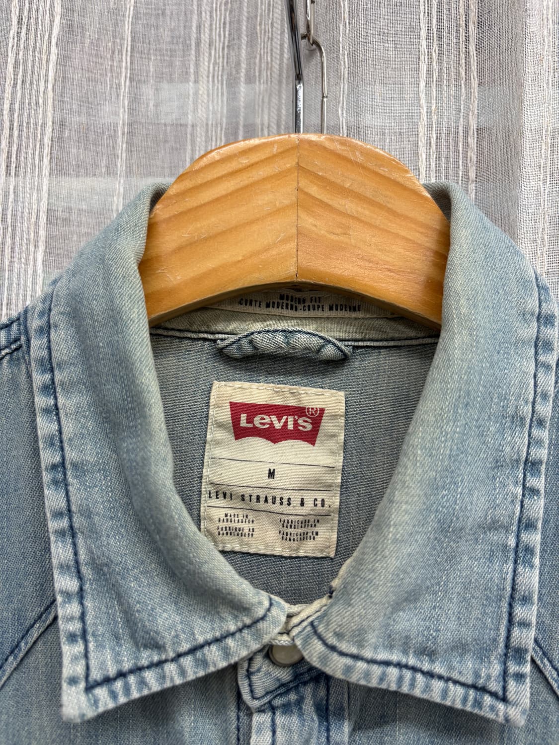 Levis 리바이스 빈티지 웨스턴 중청 데님 셔츠 상품이미지4