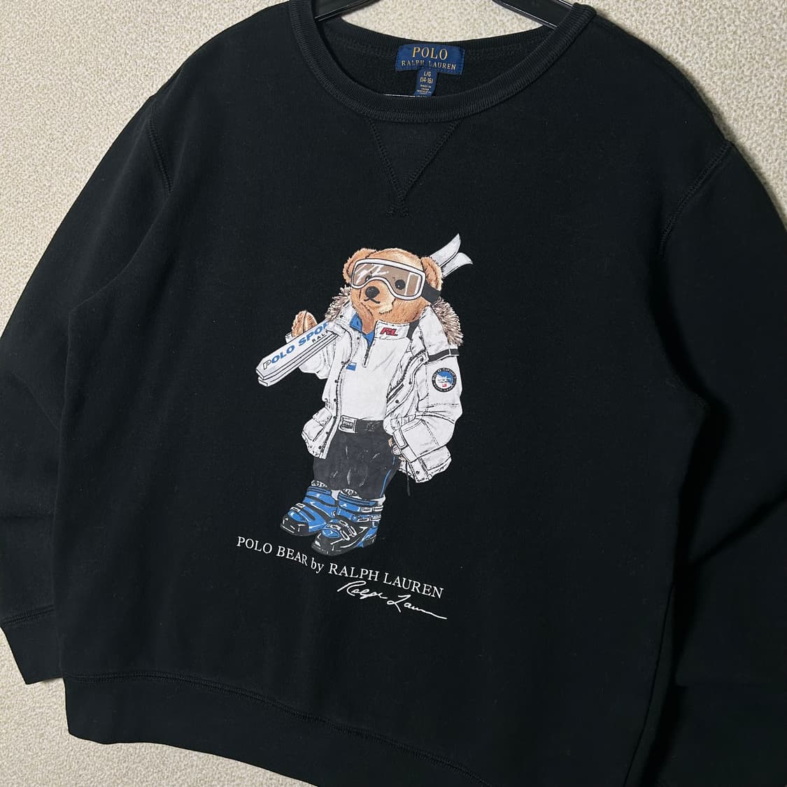 (S~M) 폴로 랄프로렌 폴로베어 블랙 맨투맨 상품이미지2