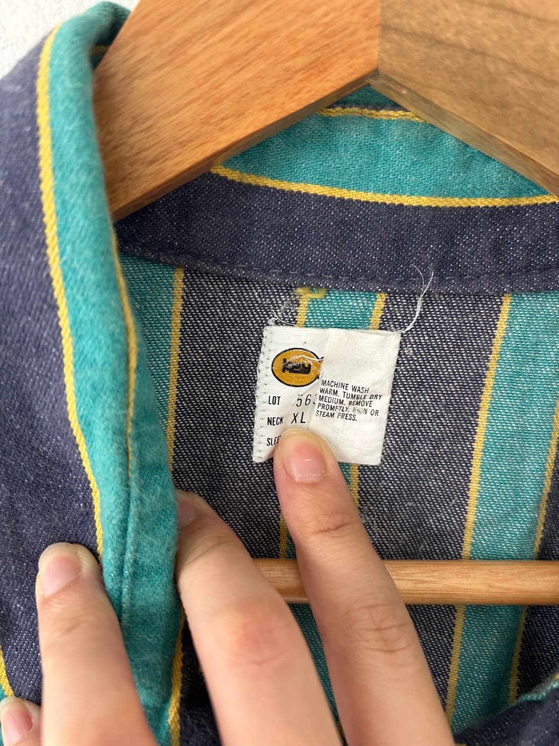 80-90's Key imperial Oxford Work shirt. 상품이미지4