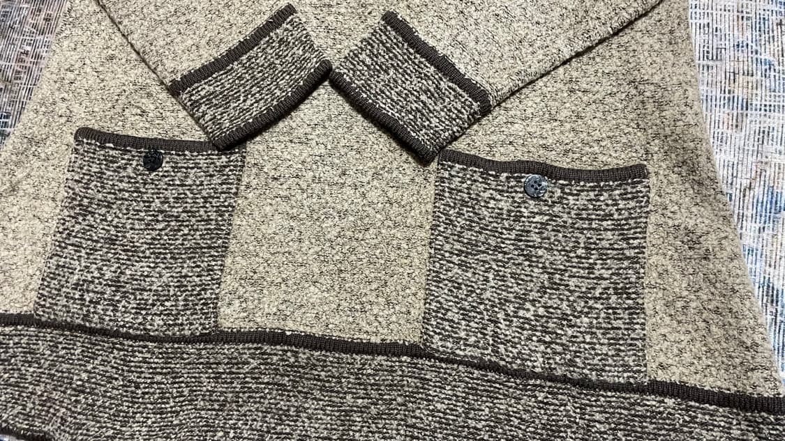 JPN 90s~00s 일본 빈티지 모리걸 베이지 배색 니트 원피스 상품이미지5