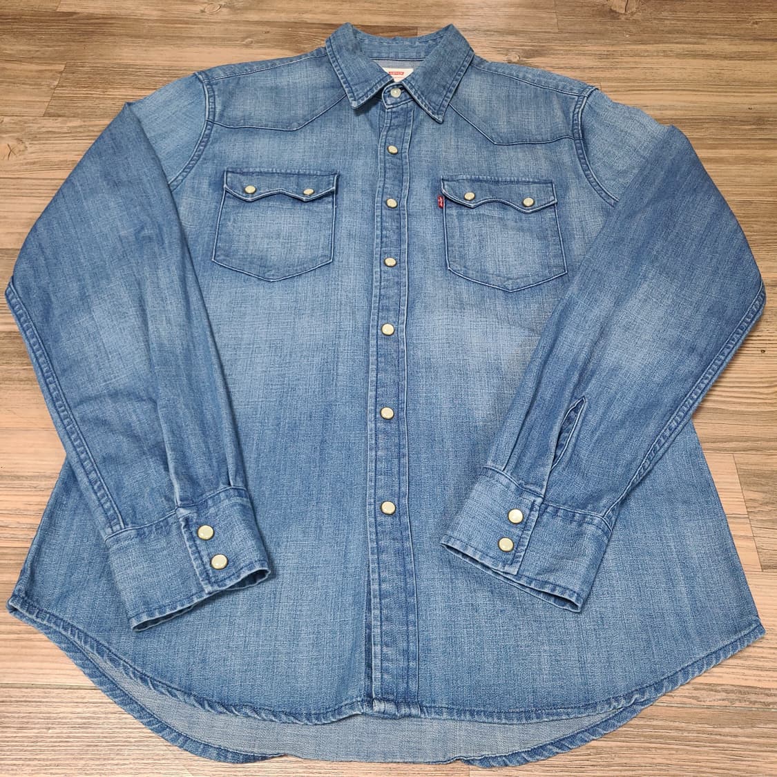 [100] 리바이스 빈티지 워싱 웨스턴 데님 셔츠 남방 상품이미지2