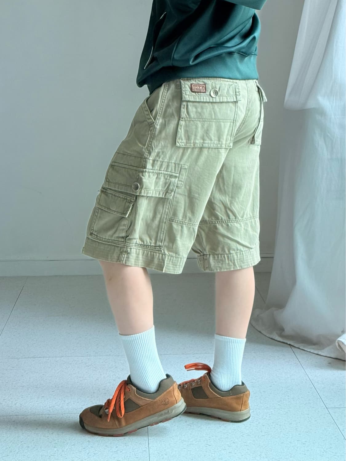 디키즈 카키 베이지 카고 버뮤다팬츠 상품이미지3