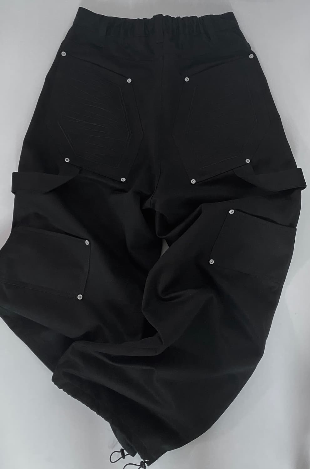 kagru 블랙 와이드 팬츠 상품이미지2