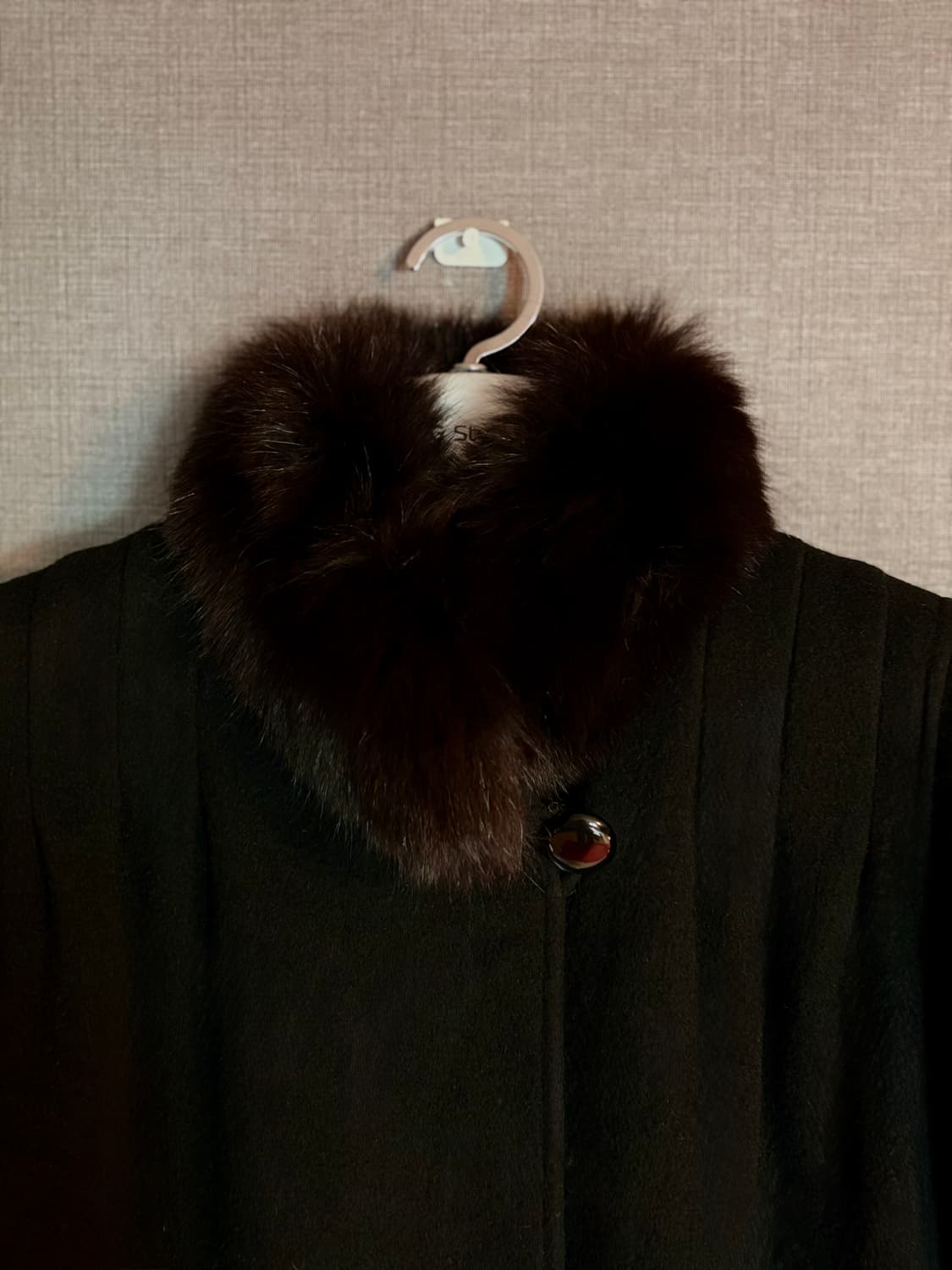 코자나 Cojana 블랙 모피 칼라 코트 Japan 상품이미지2