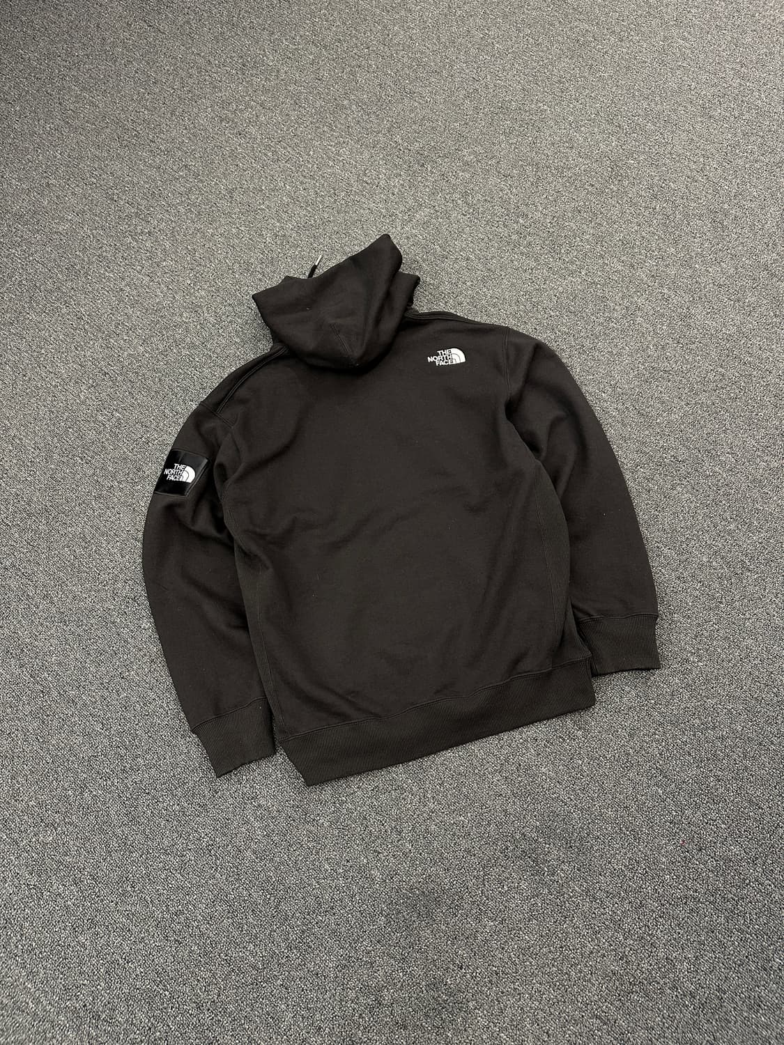 M) 노스페이스 블랙 크롭 후드집업 상품이미지4