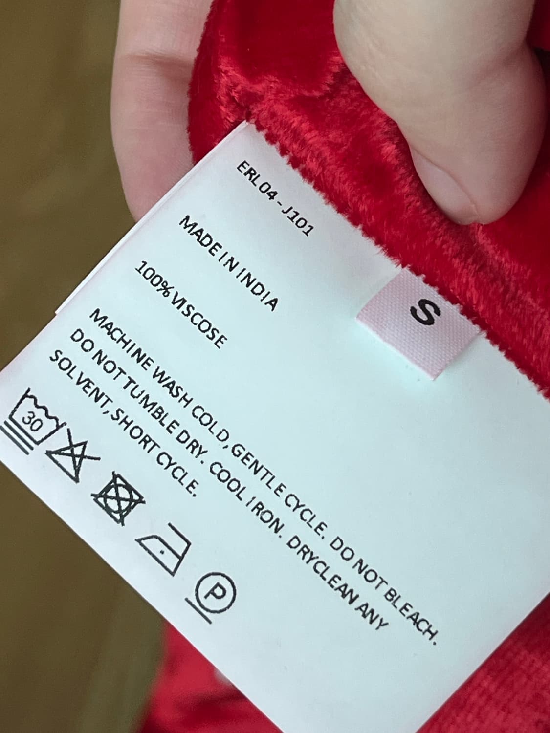 ERL 레드 벨벳 꽃자수 뷔스티에 S 상품이미지3