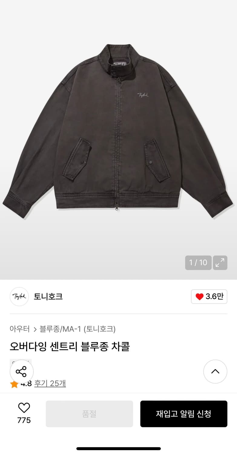 토니호크 오버다잉 센트리 블루종 차콜 판매합니다. 상품이미지1