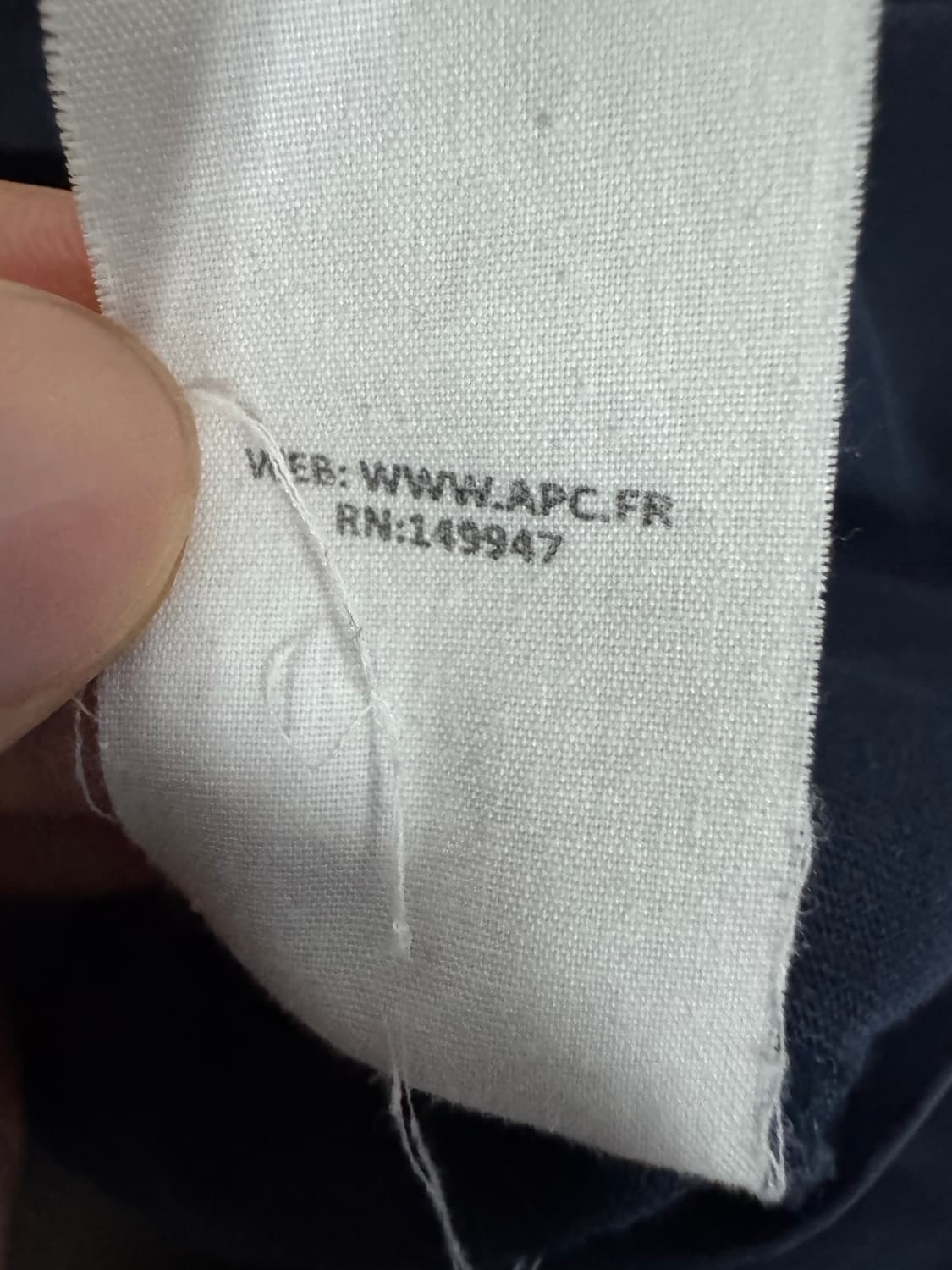 공용 아페쎄 A.P.C. VPC 로고 반팔 티셔츠 네이비 M 상품이미지5