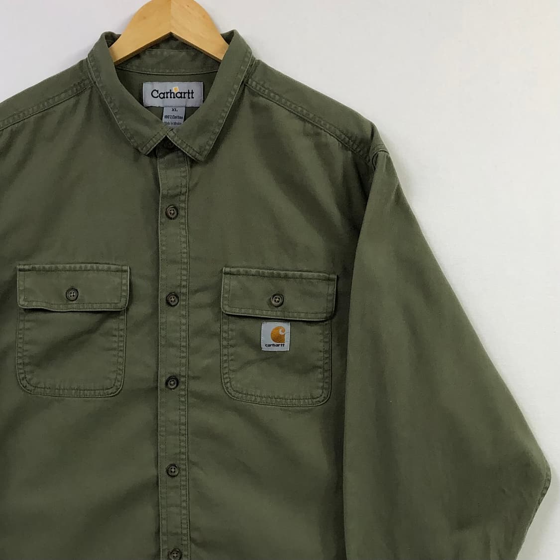XL 칼하트 카키 워크 셔츠 상품이미지1