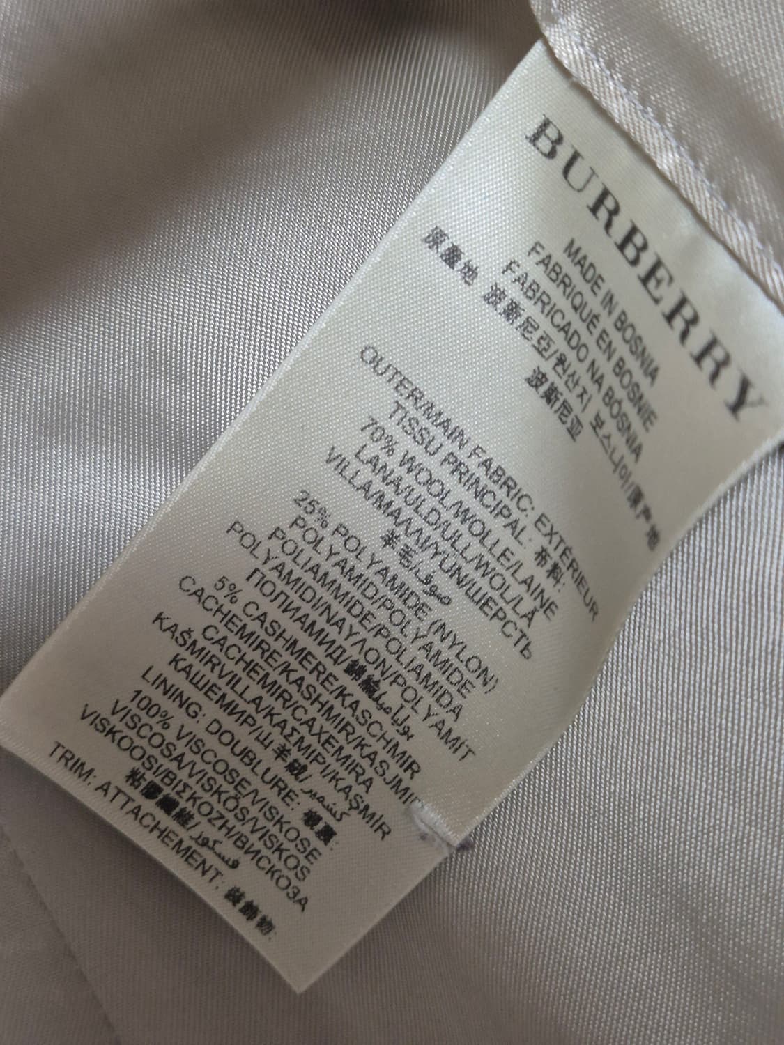 버버리 브릿 울 캐시미어 코트 하이넥 트렌치 상품이미지8