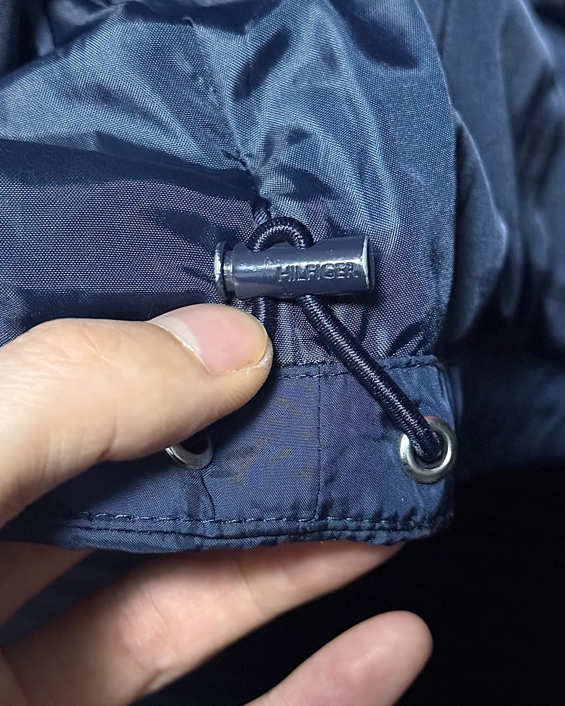 타미 힐피거 미국 USA 후드 패딩 조끼 네이비 남색 S 90 베스트 상품이미지6