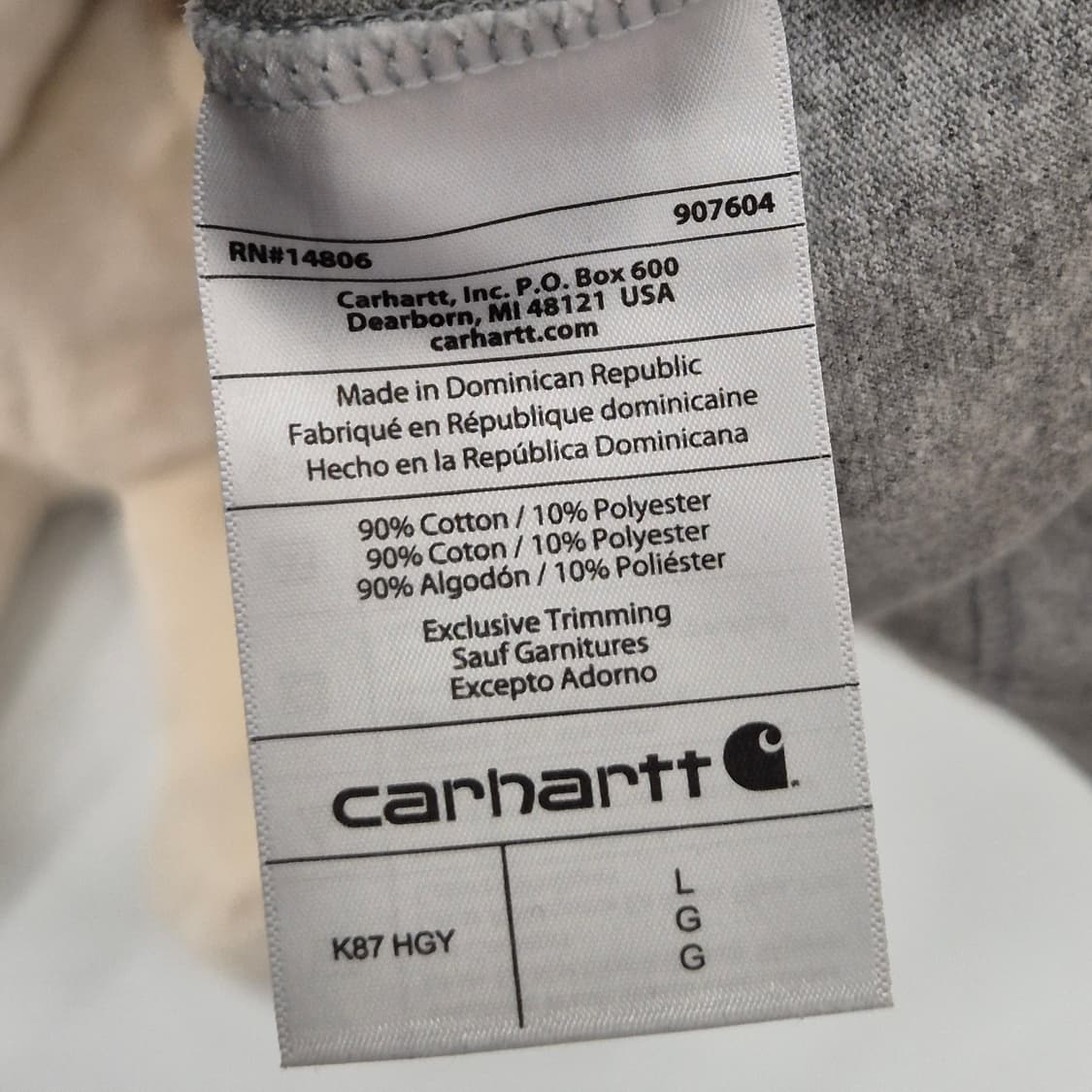 칼하트 K87 루즈핏 반팔티 L 상품이미지5