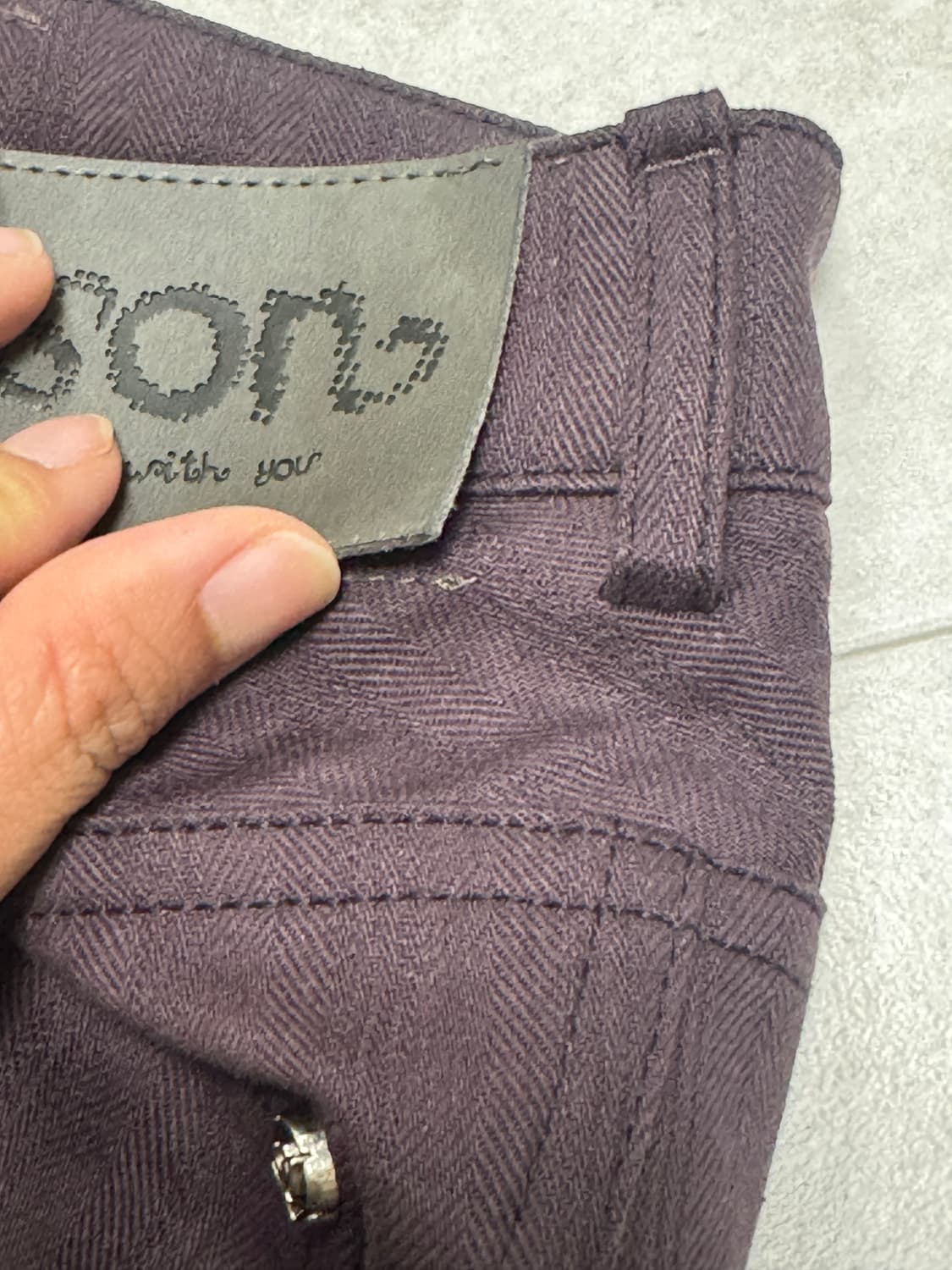 애즈온 TINA TWILL PANTS 티나 트윌 팬츠 퍼플 M 상품이미지3