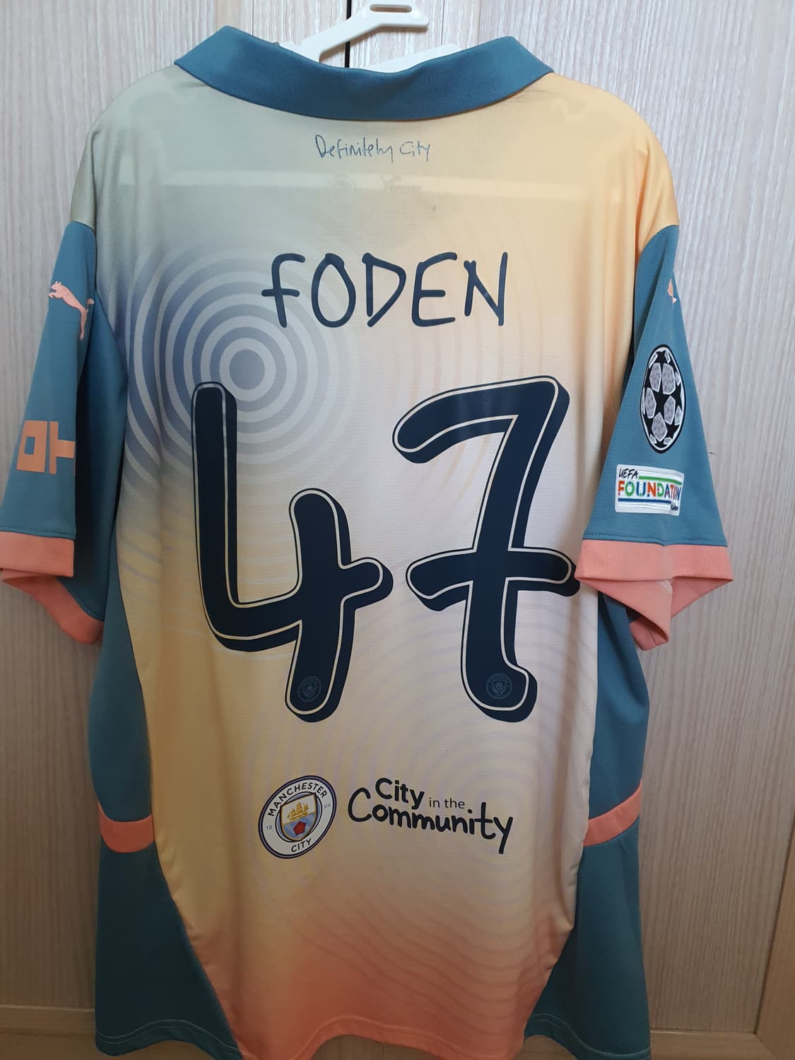 맨시티 + 오아시스 콜라보 유니폼 #47 필 포든 상품이미지2