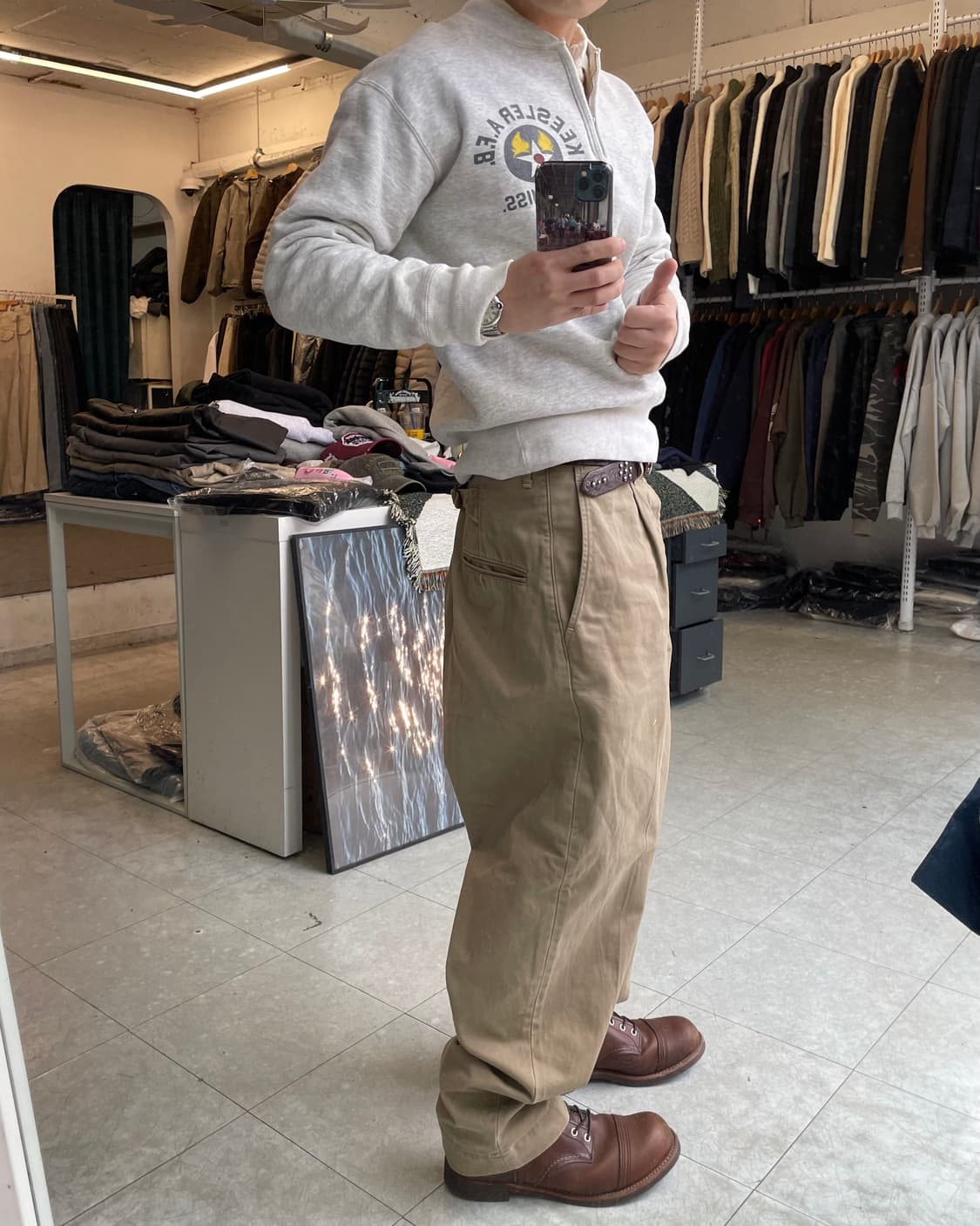 캐피탈 치노 하이웨이스트 님 팬츠 (M) 상품이미지6