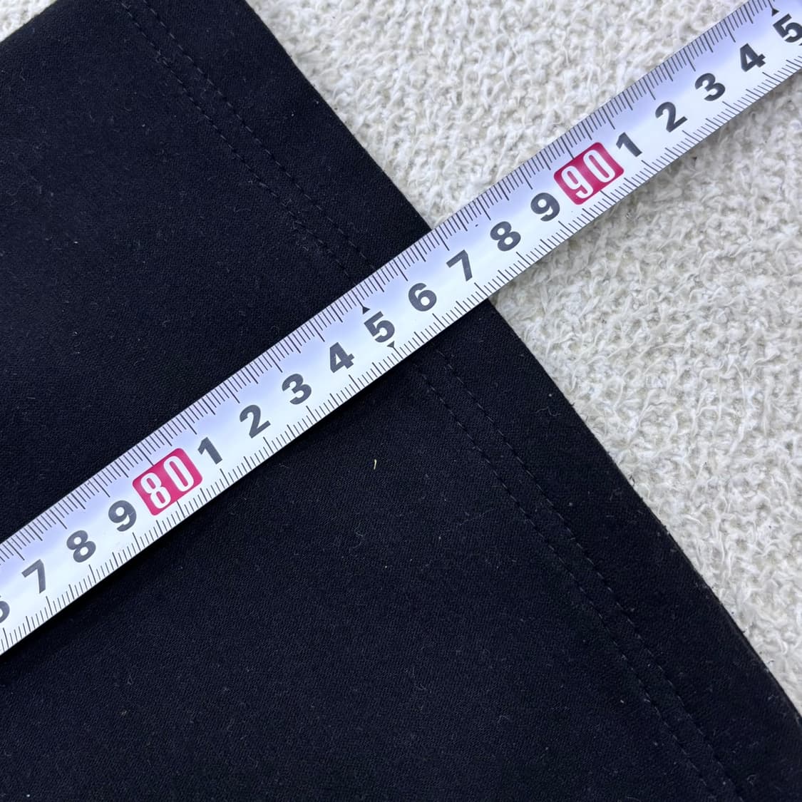 F 랄라라운지 여성 블랙 와이드 밴딩 팬츠 0519Y 상품이미지5