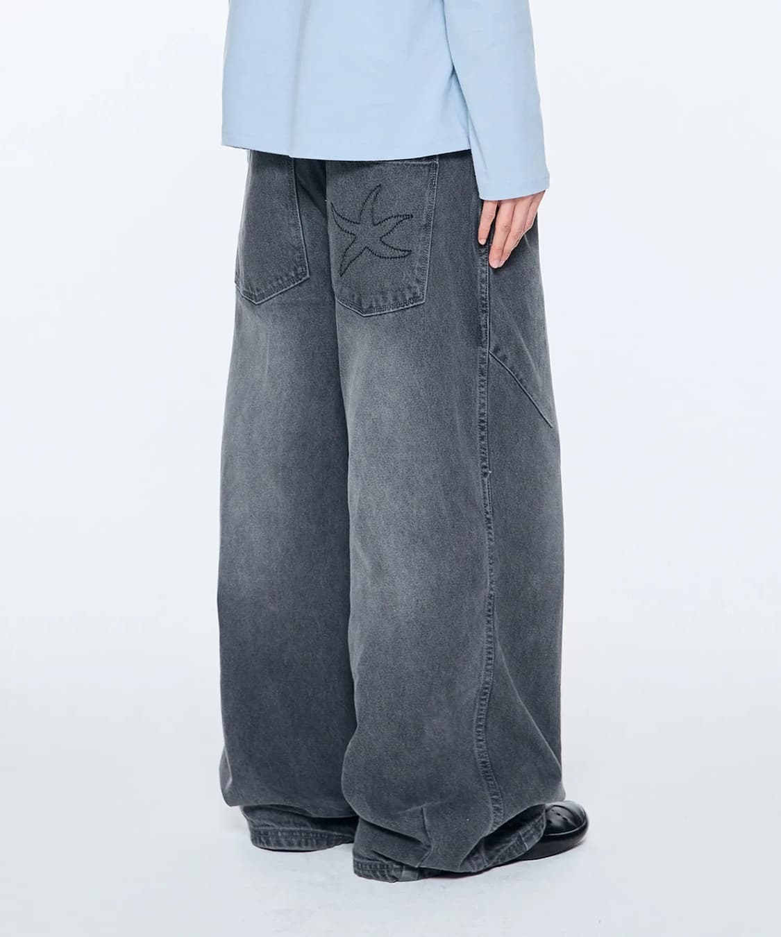 [M] 더콜디스트모먼트 스타피쉬 데님 팬츠 그레이 상품이미지1