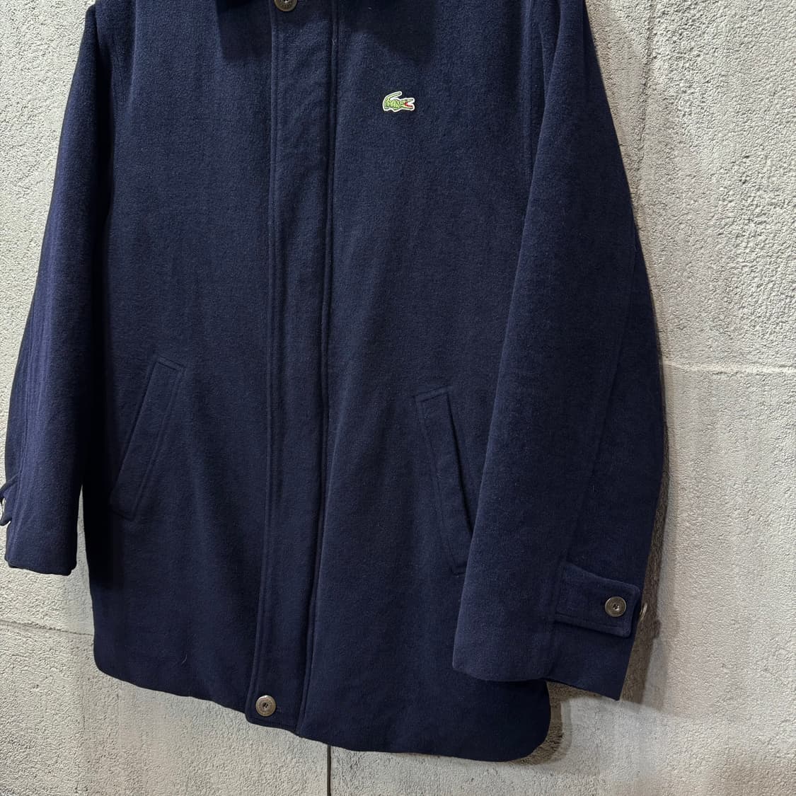 라코스테 네이비 울 코트 (XL)   상품이미지3