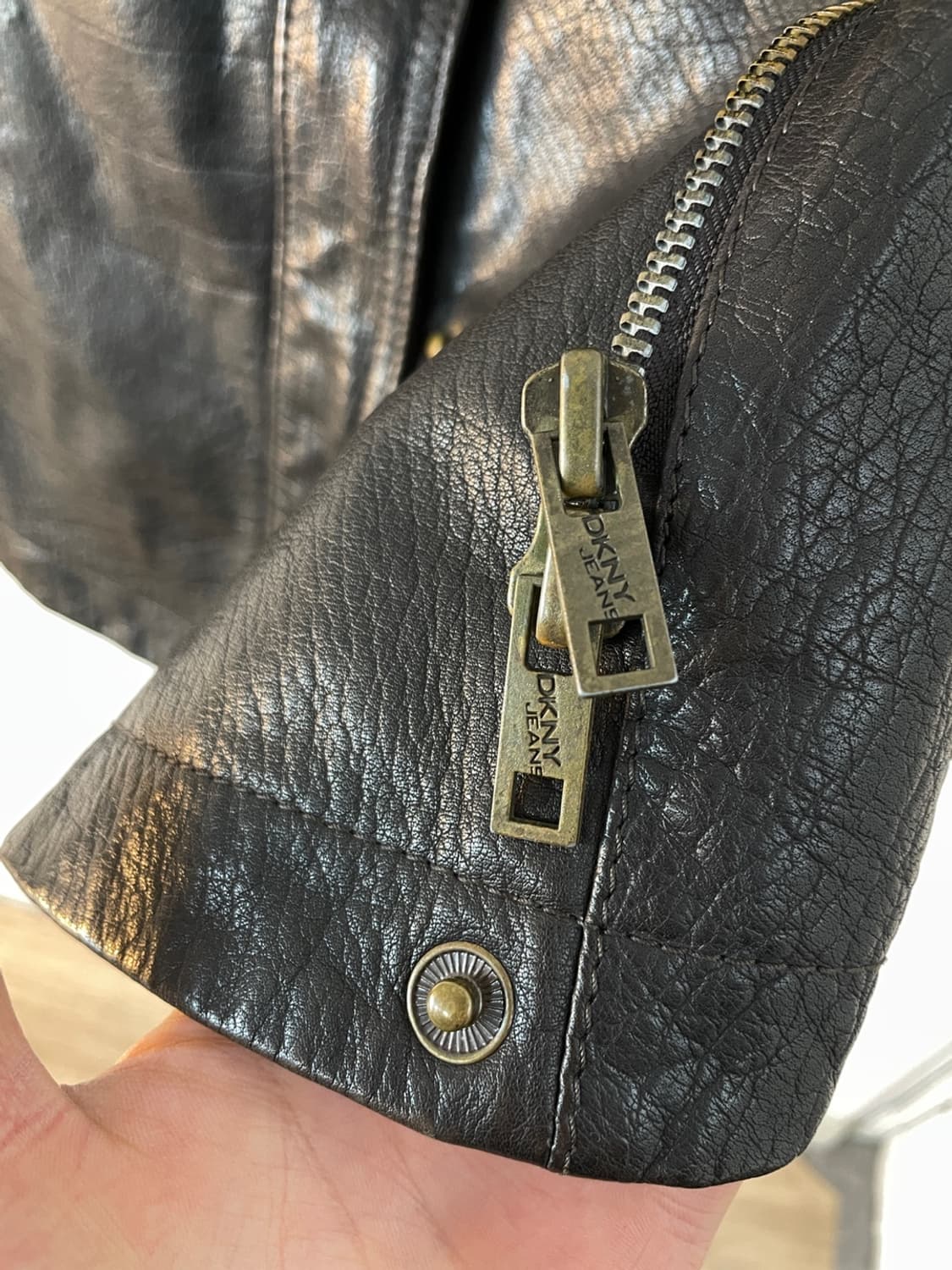 Dkny 하이넥 레더 자켓 상품이미지8