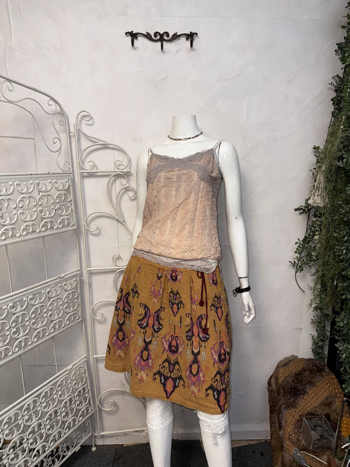 Pink gray floral lace sleeveless  상품이미지5