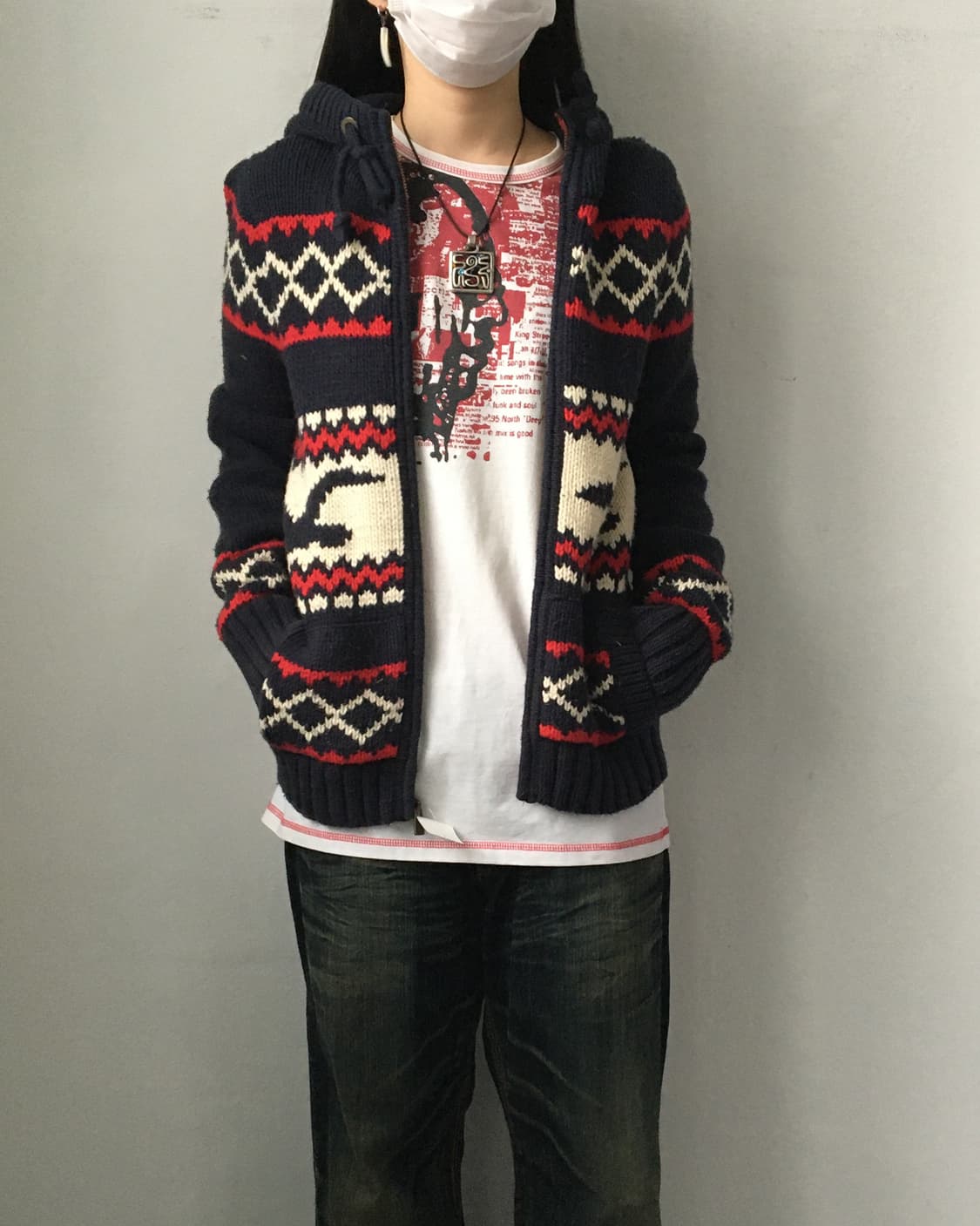Hollister hood knit zip up 상품이미지6