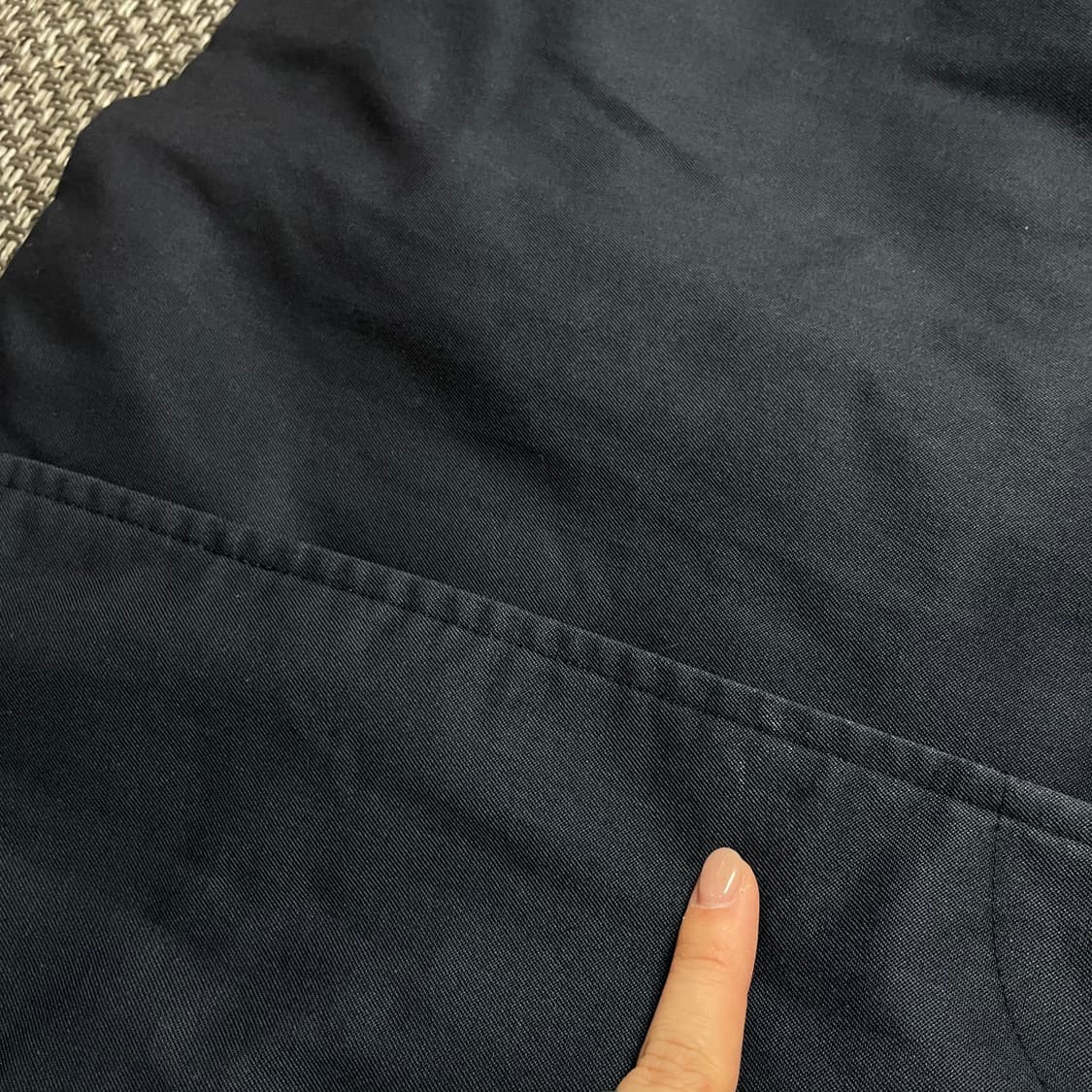 아쿠아스큐덤 네이비 래글런 코트 상품이미지6