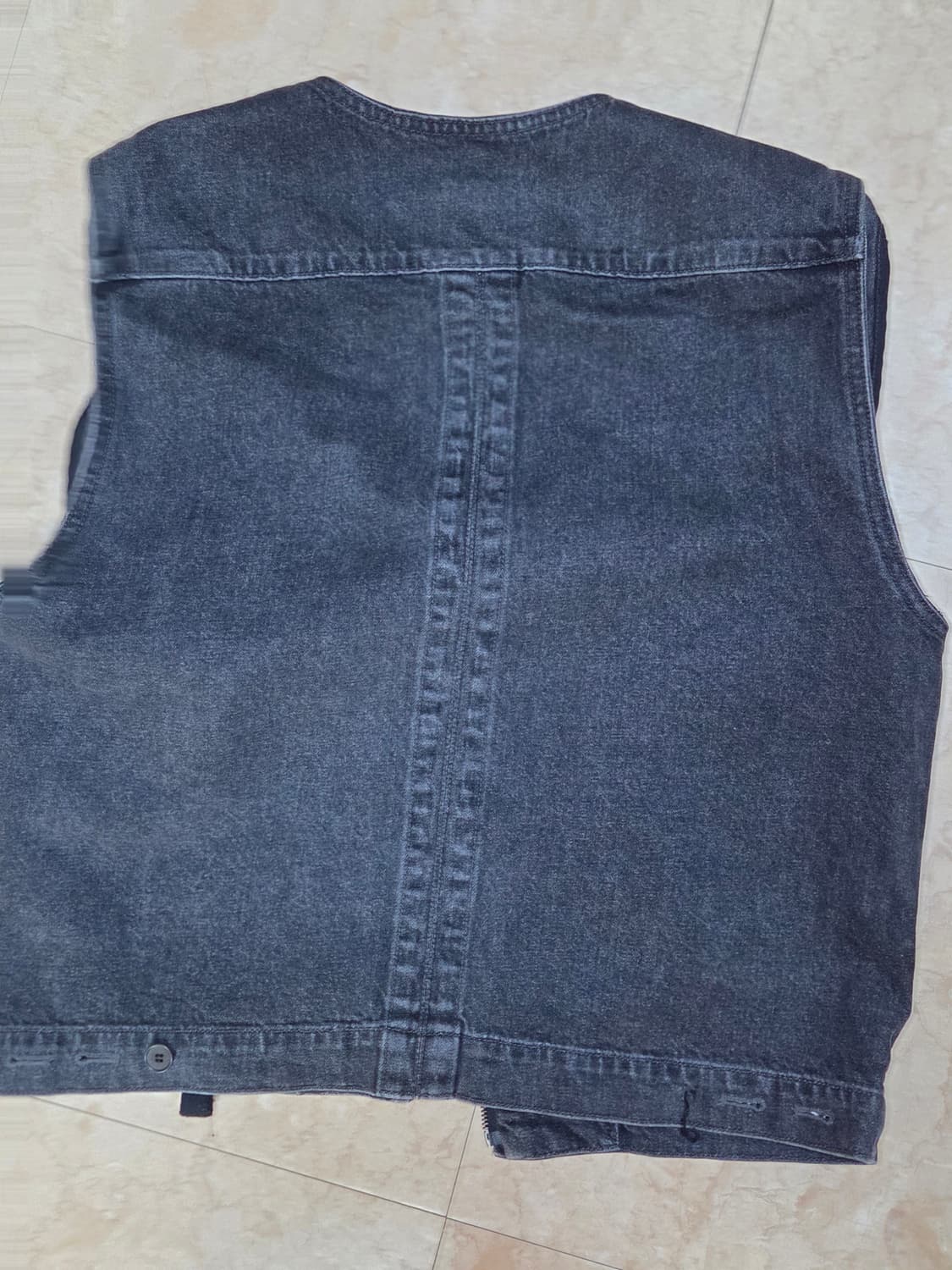 EE washed denim vest 상품이미지6