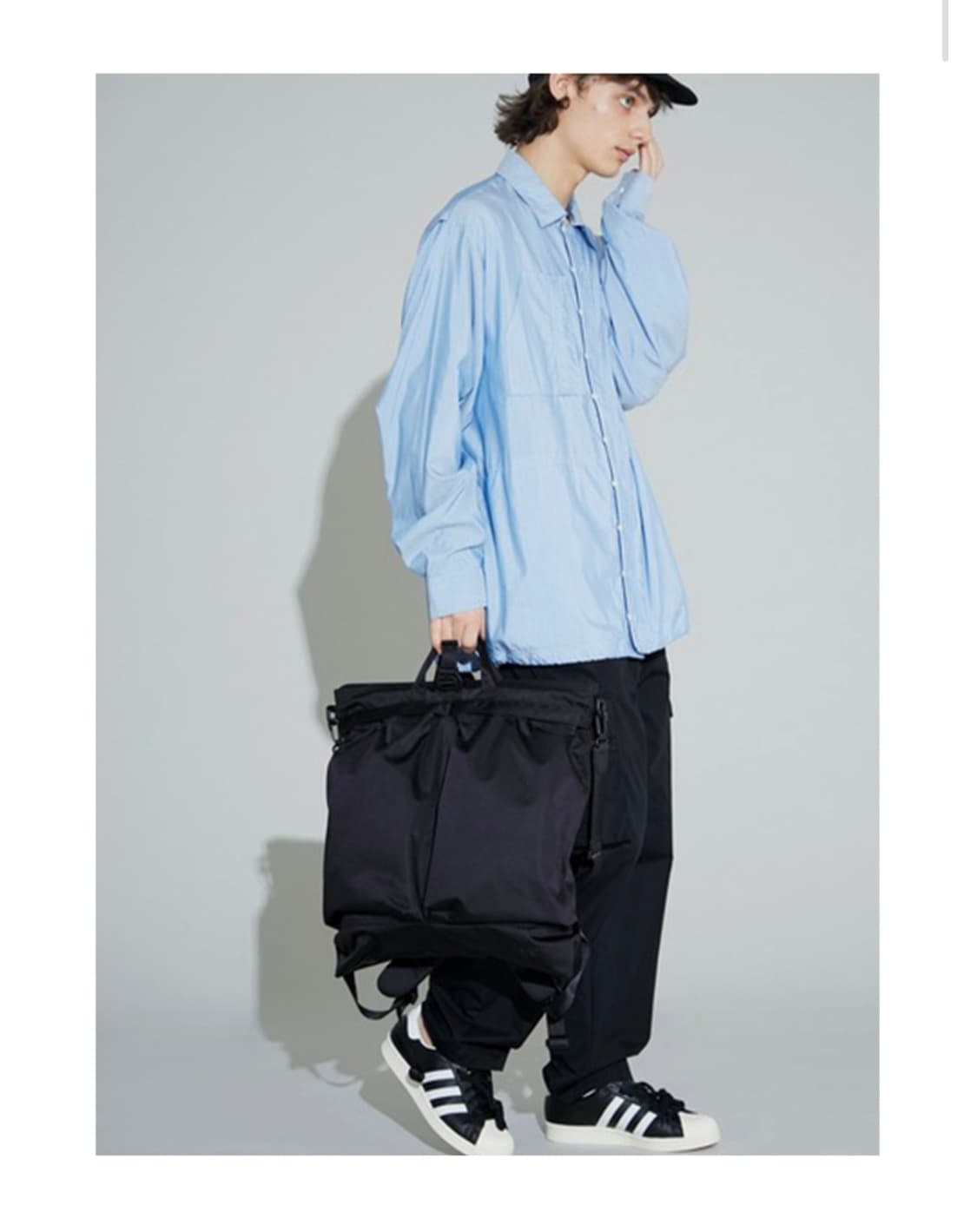 에프씨이 F/CE 사틴 3WAY 헬멧백 블랙 백팩 토트백 상품이미지3