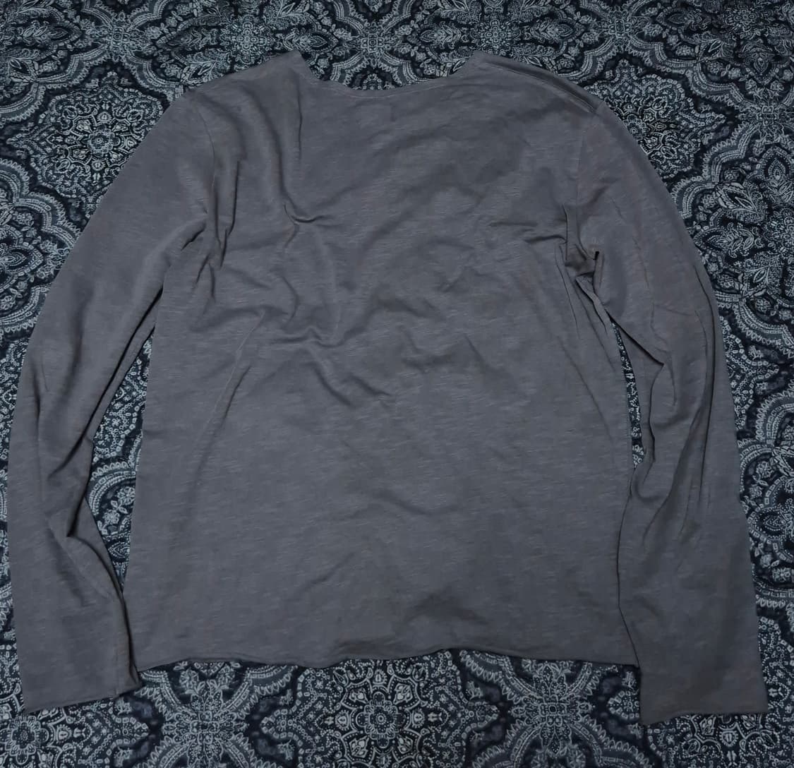 Mono Prive 텍스쳐드 롤 롱슬리브ver.2 쿨 그레이 2size 상품이미지3
