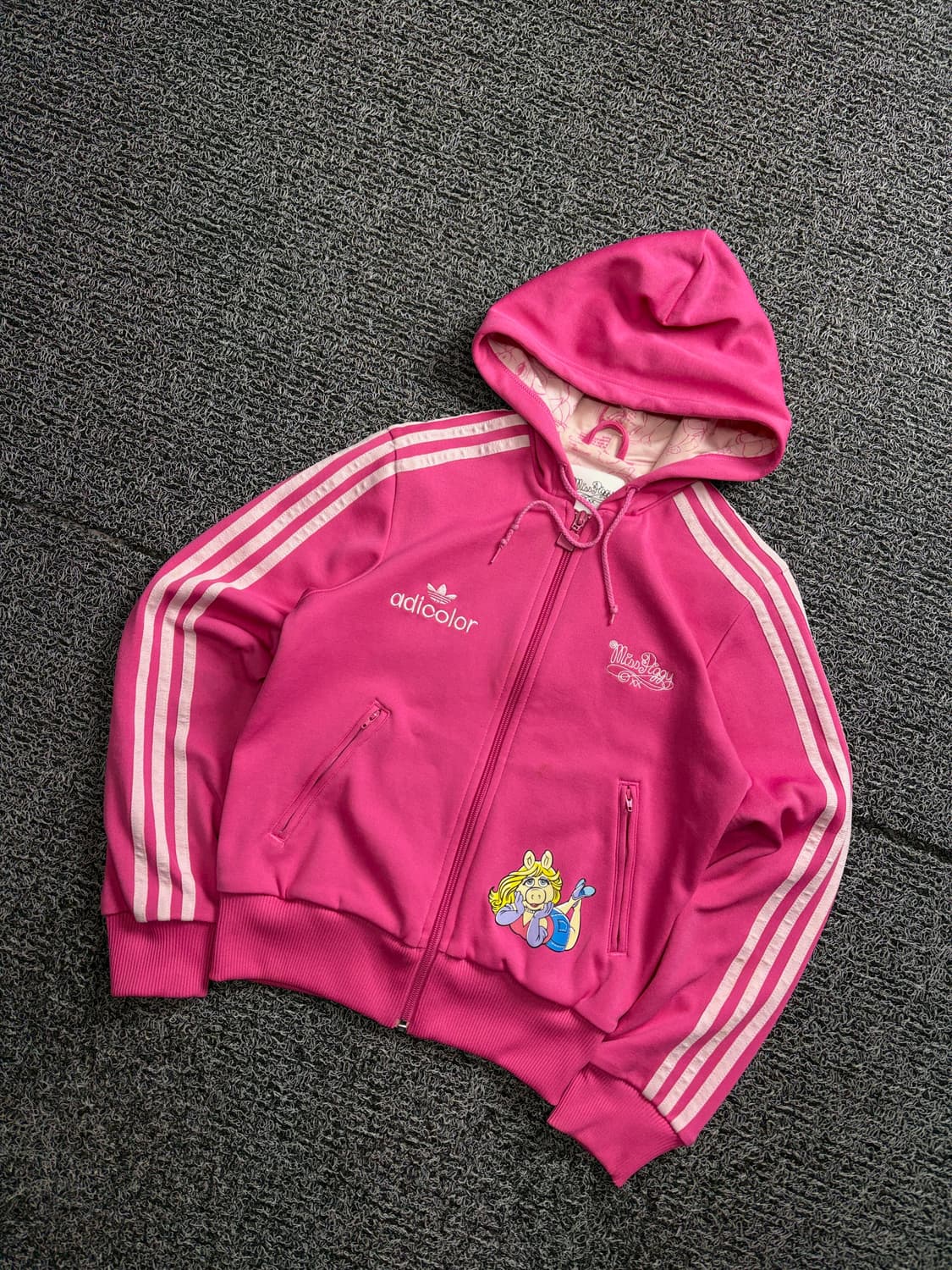 아디다스 우먼스 아디컬러 미스 피기 후드 트랙탑 저지 2347 상품이미지1