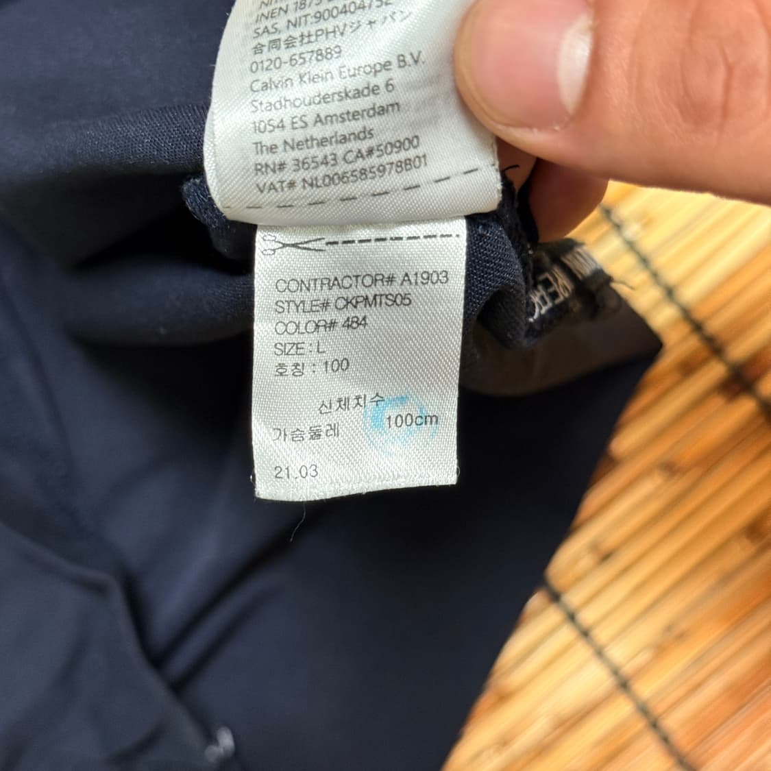캘빈클라인 ck 네이비 반팔 티셔츠 L 상품이미지5