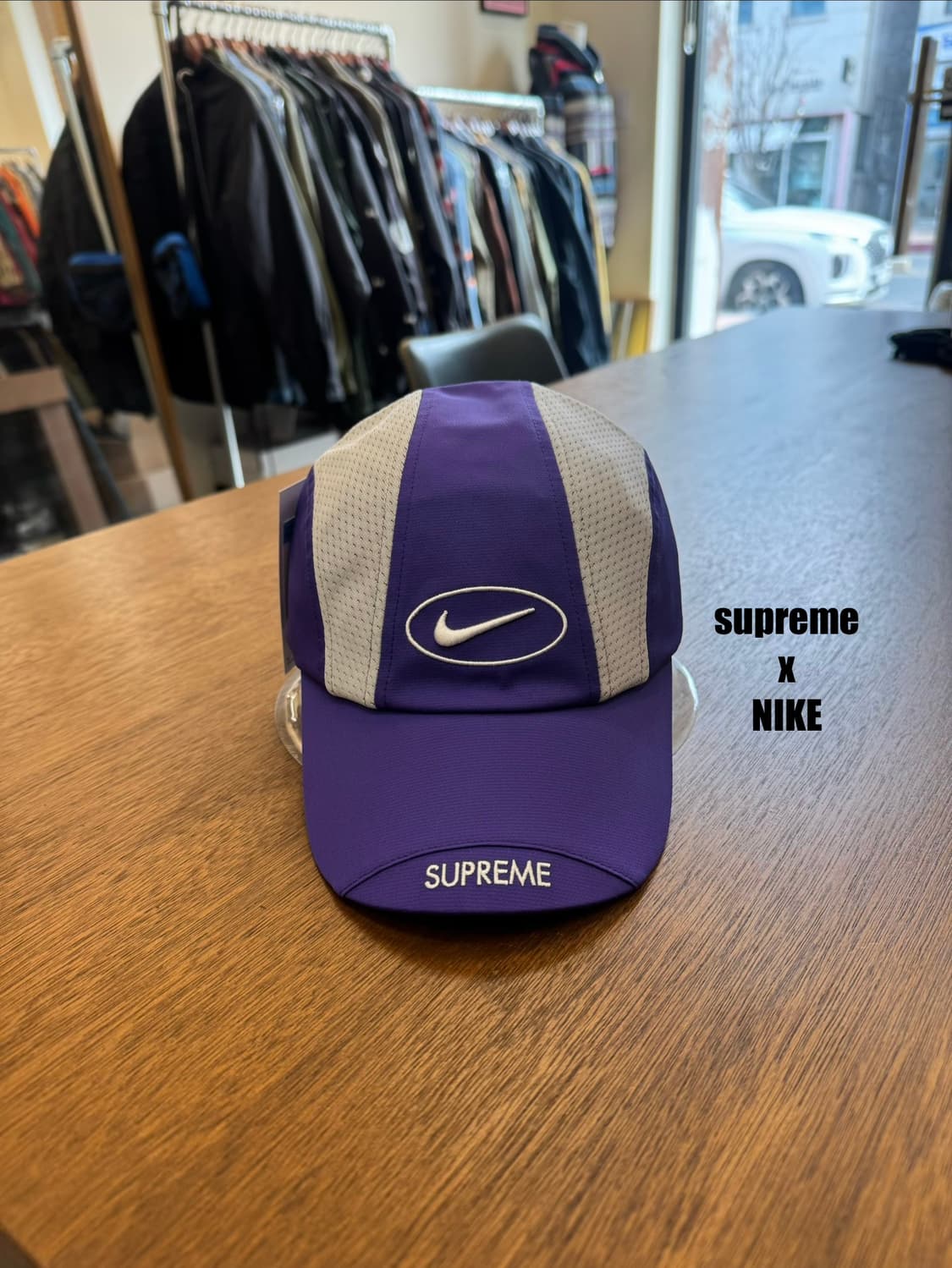 [M/L] 슈프림 x 나이키 러닝 햇 퍼플 - 25SS 상품이미지1