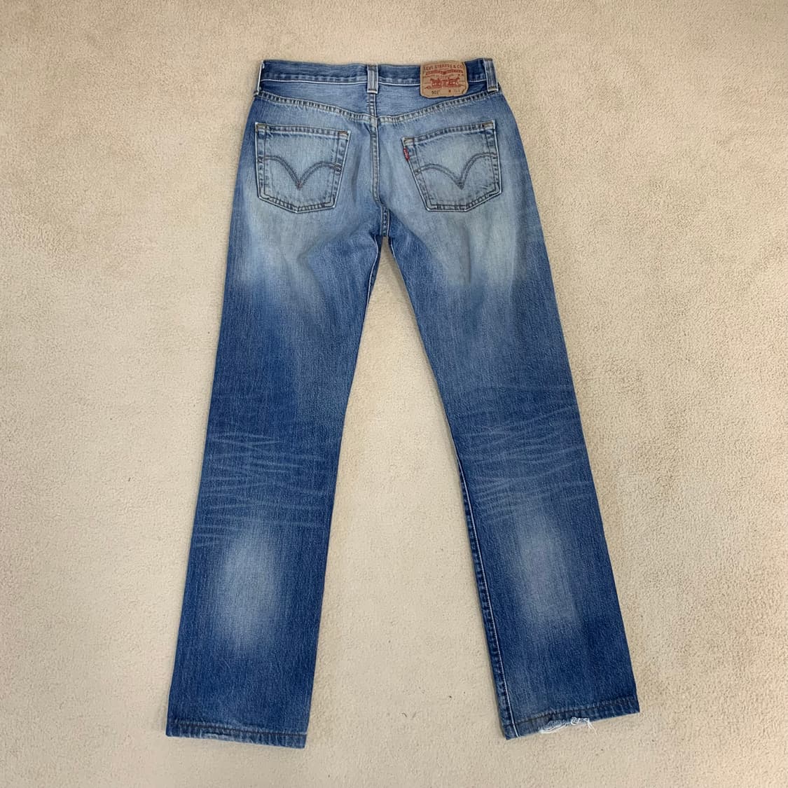 빈티지 리바이스 501 워싱 데님팬츠(30사이즈) 남자청바지 중청 상품이미지4