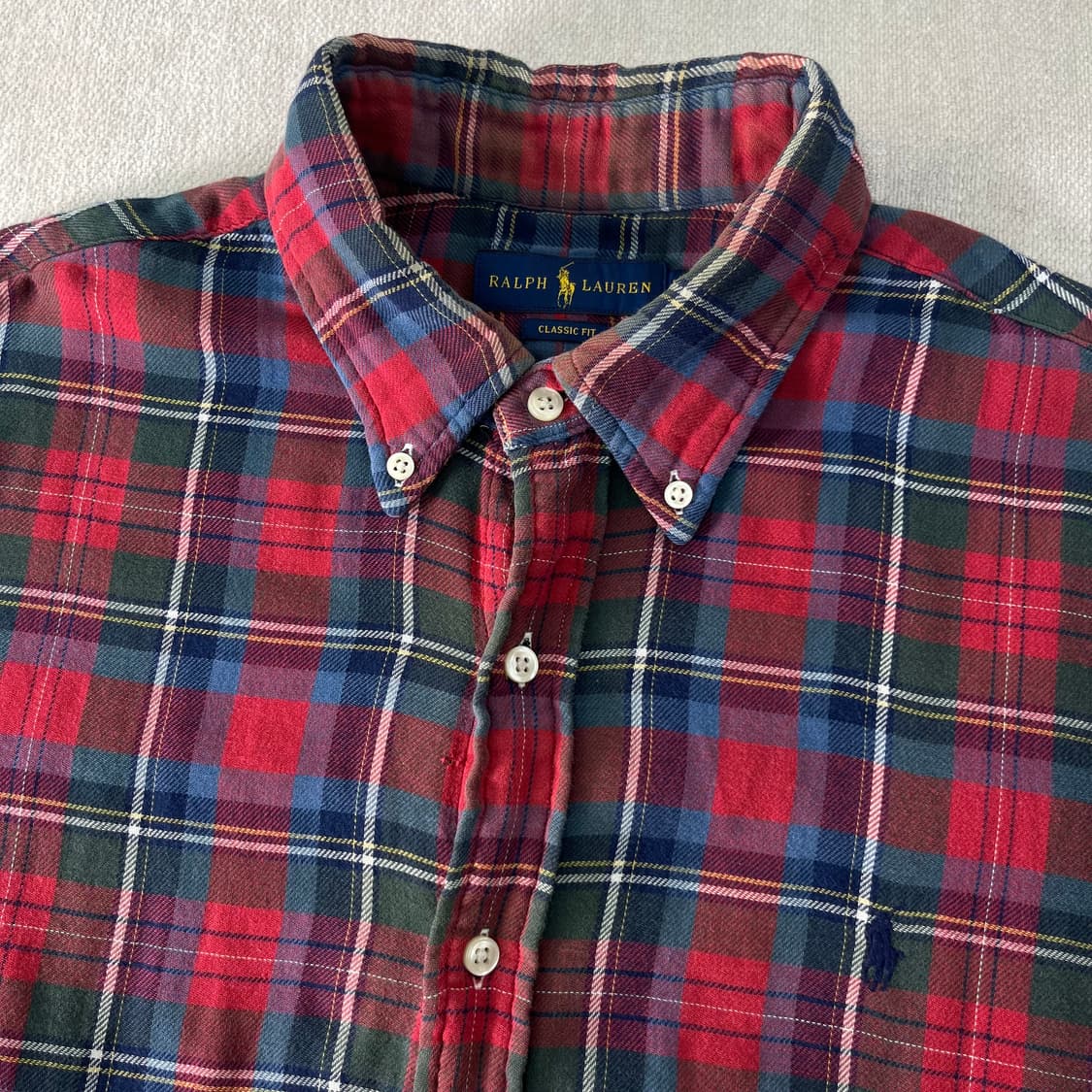100 폴로랄프로렌 빈티지 체크 코튼 셔츠 상품이미지2