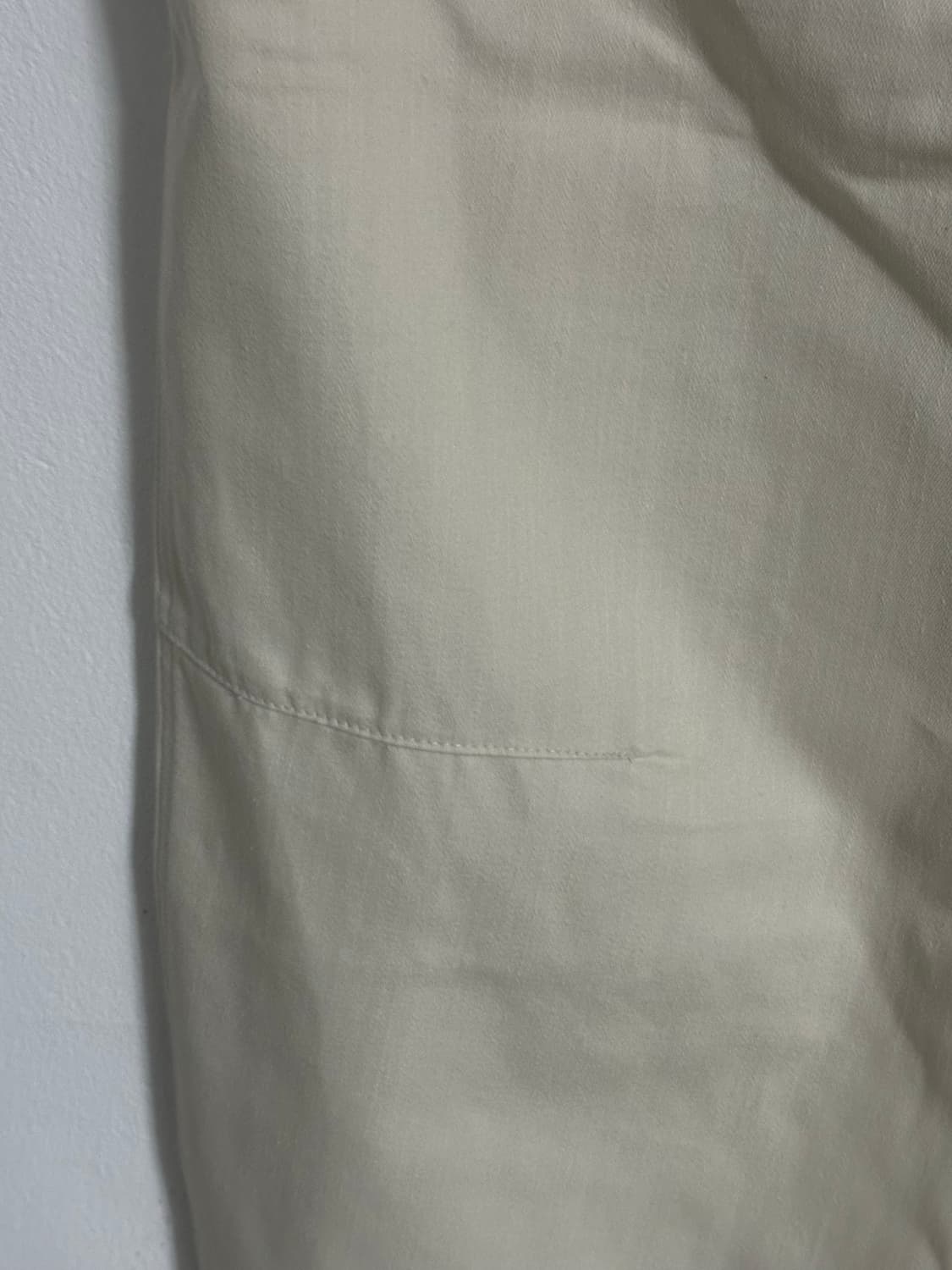 면 와이드 벌룬핏 커브 팬츠 M, L 아이보리 새상품 상품이미지8