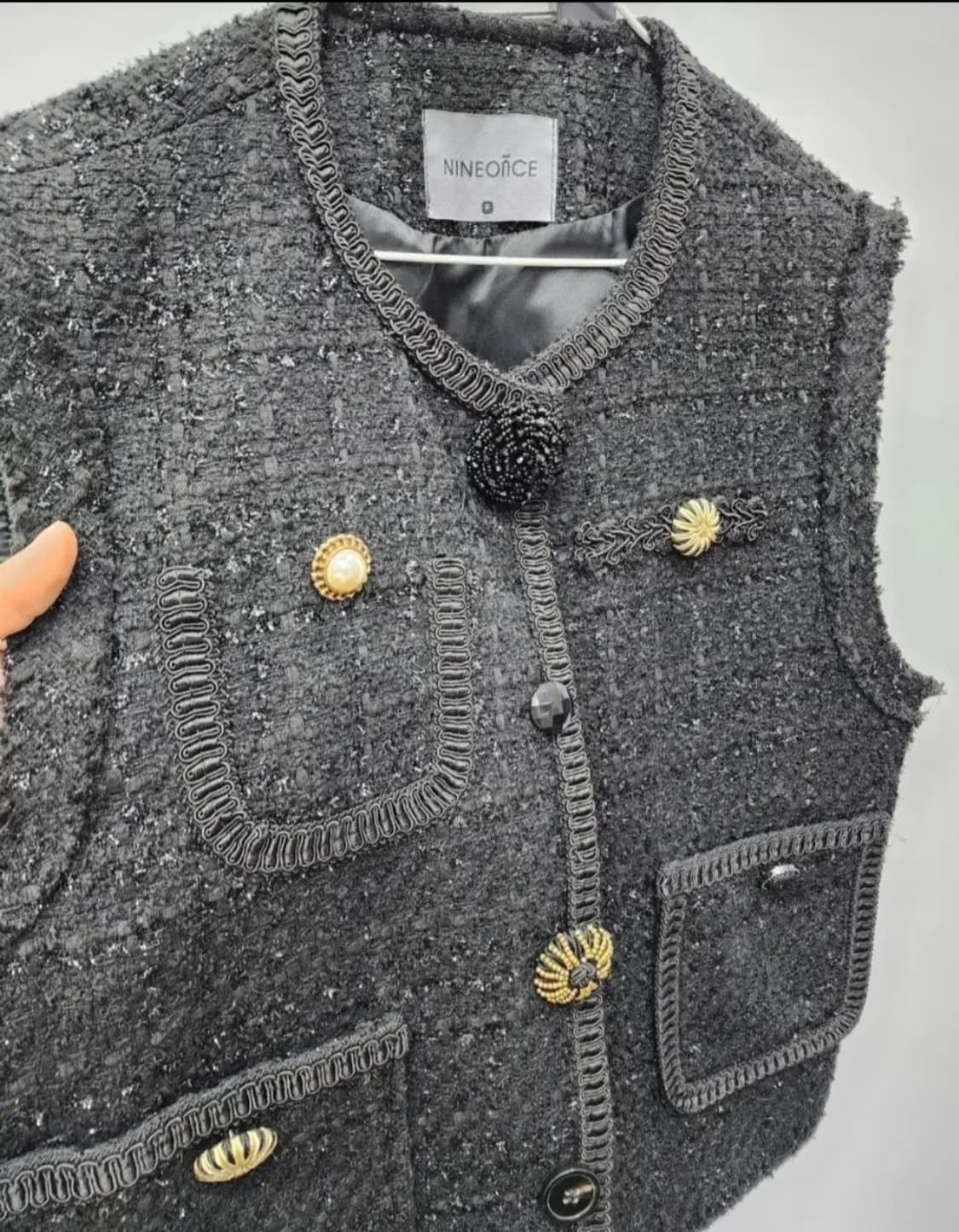 NINEONCE  트위드 조끼 프리사이즈 상품이미지2