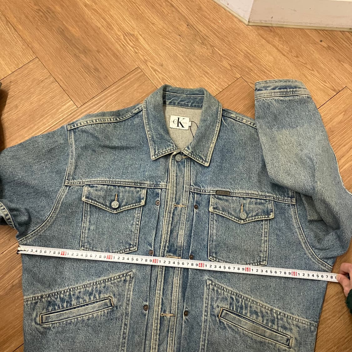 N101 90s usa ck 캘빈클라인 데님 청자켓 상품이미지6