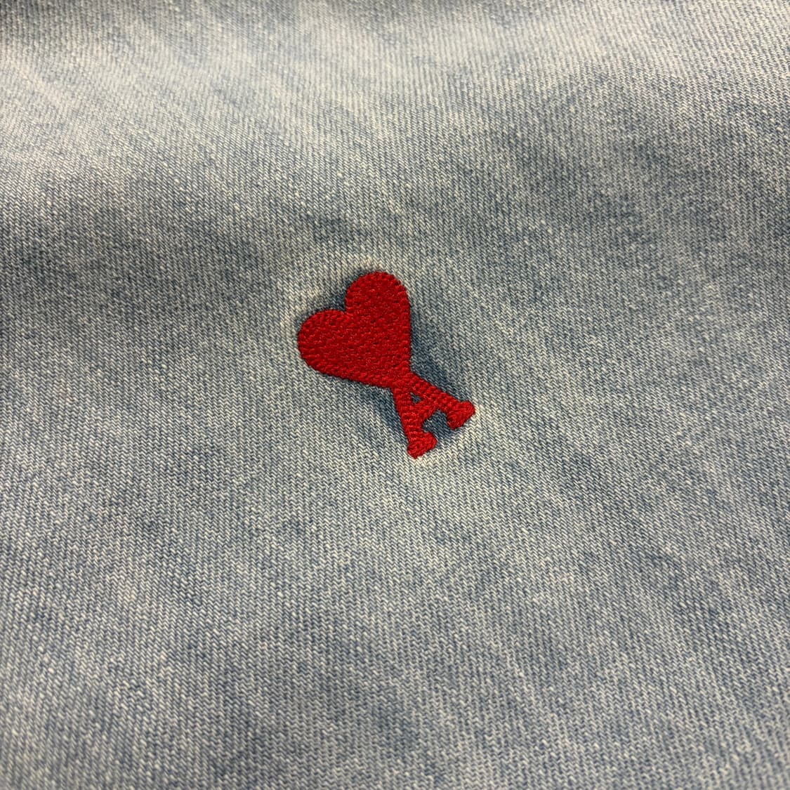 [XL] 아미 스몰 하트 데님 셔츠 청 C282 상품이미지4