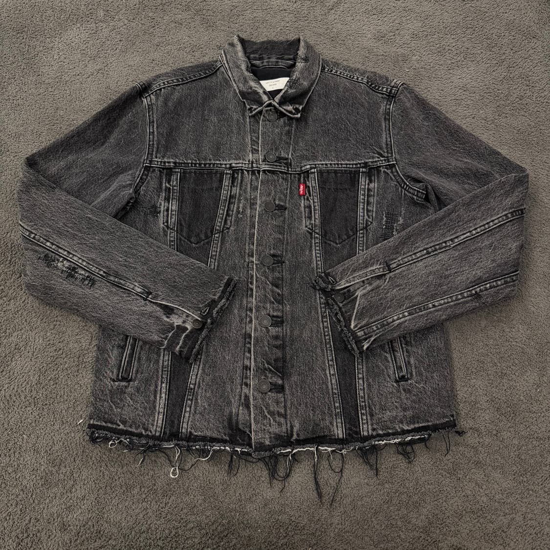 [ 정품/S ] 리바이스 알터드 트러커 흑청데님 자켓 상품이미지3