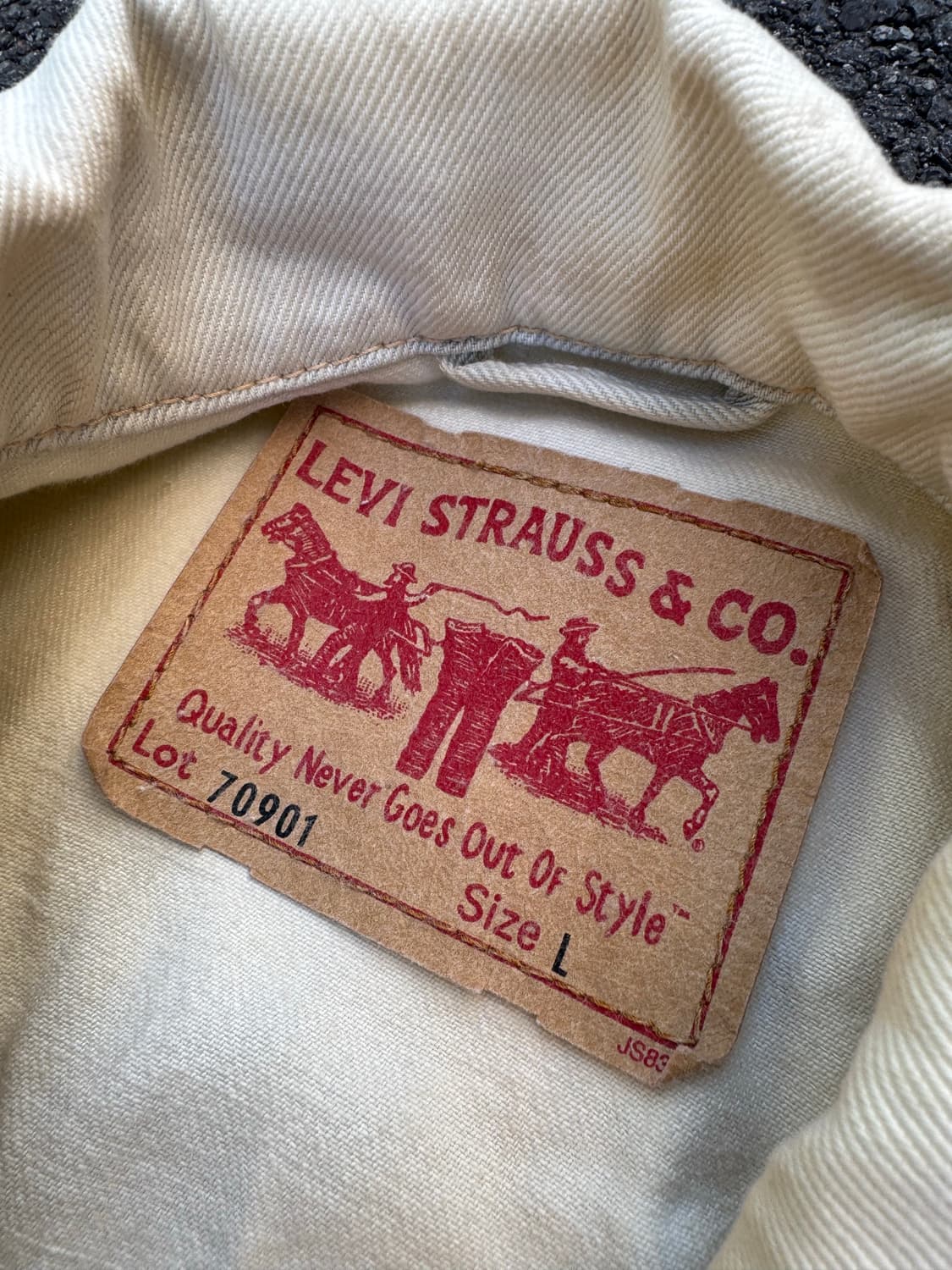 00’s Levi’s 빈티지 70901 크림 데님자켓 상품이미지4